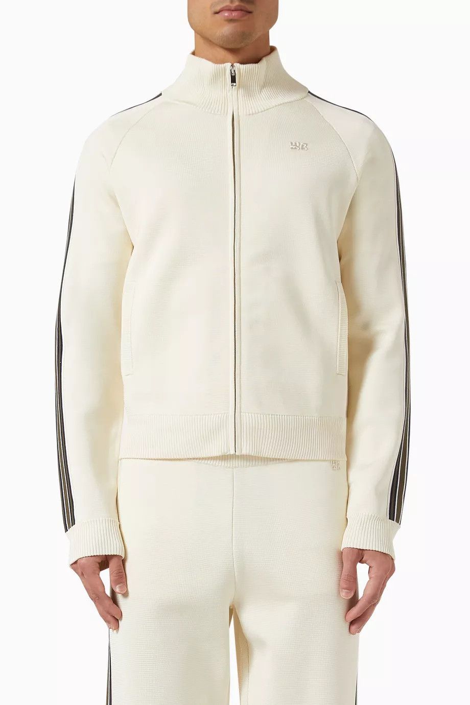 Wales Bonner o1h1sh10525 Tide Track Jacket in White Size US XL / EU 56 / 4 - 1 Thumbnail