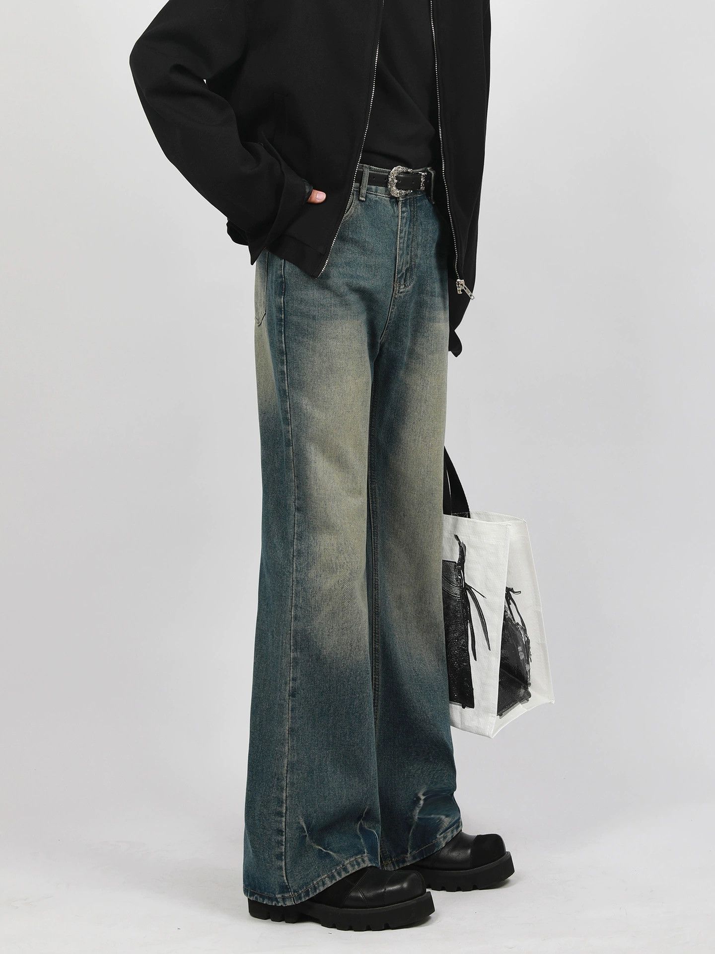 Jean American cleanfit vintage distressed flared jeans for men Size US 32 / EU 48 - 1 Thumbnail