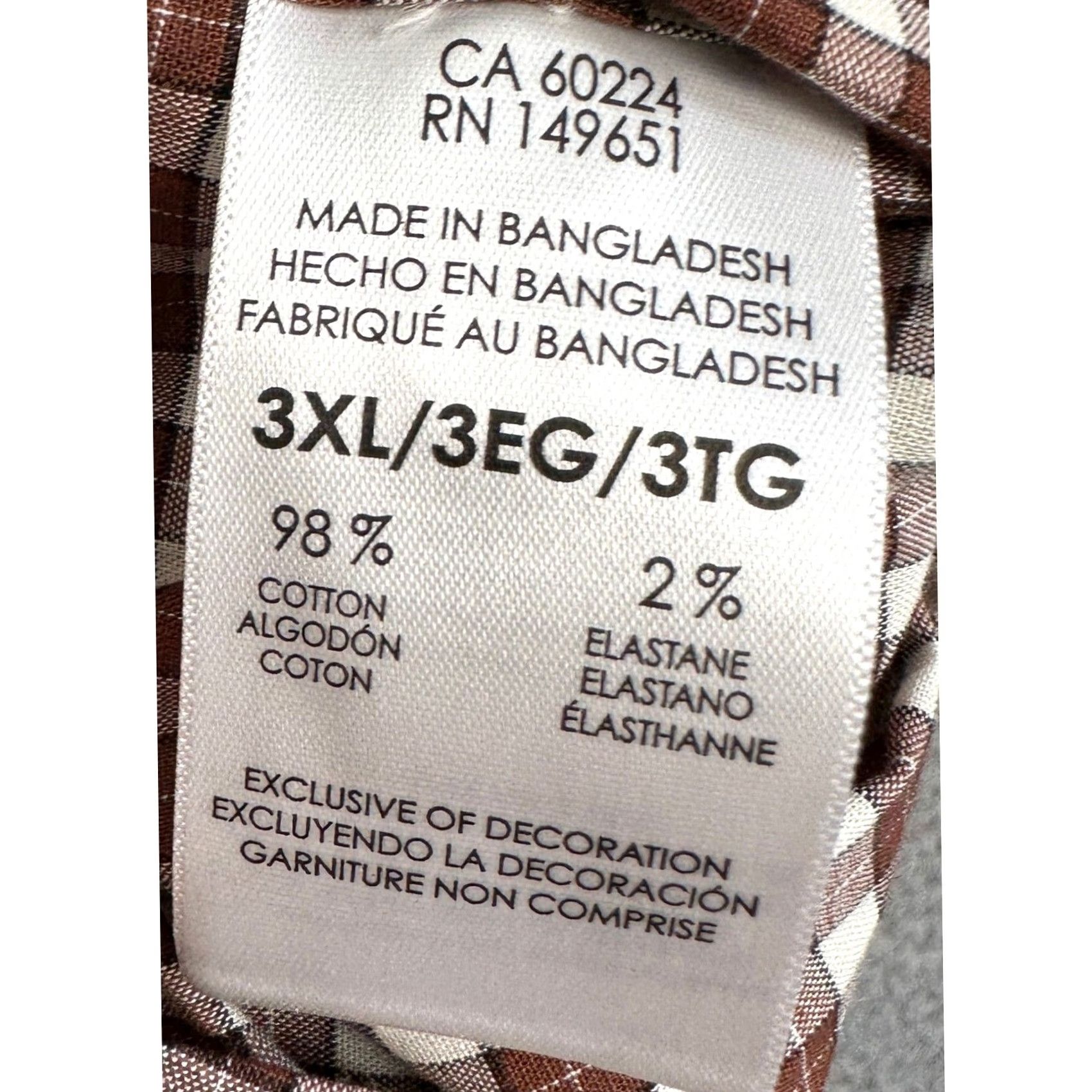 Bonobos VINTAGE Bonobos Shirt Mens 3XL Brown White Button Down Plaid Stretch Long Sleeve Size US XXL / EU 58 / 5 - 5 Thumbnail