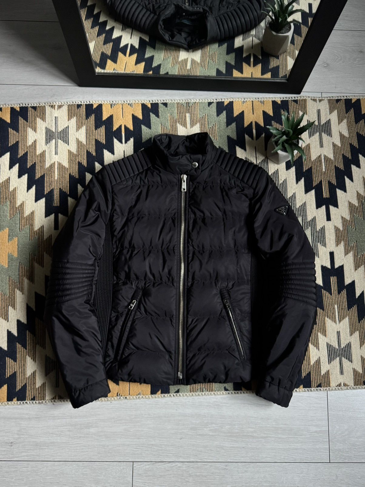 Prada Polyamide Down Biker Jacket