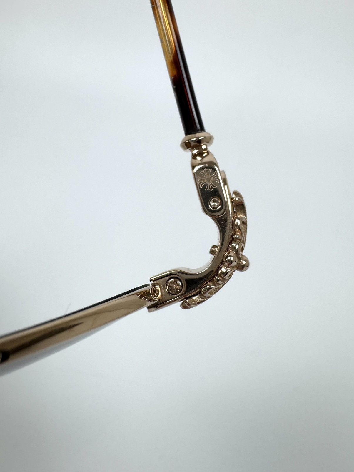 Chrome Hearts Chrome Hearts Diamand Dog Brown-Gold Sunglasses Size ONE SIZE - 10 Thumbnail