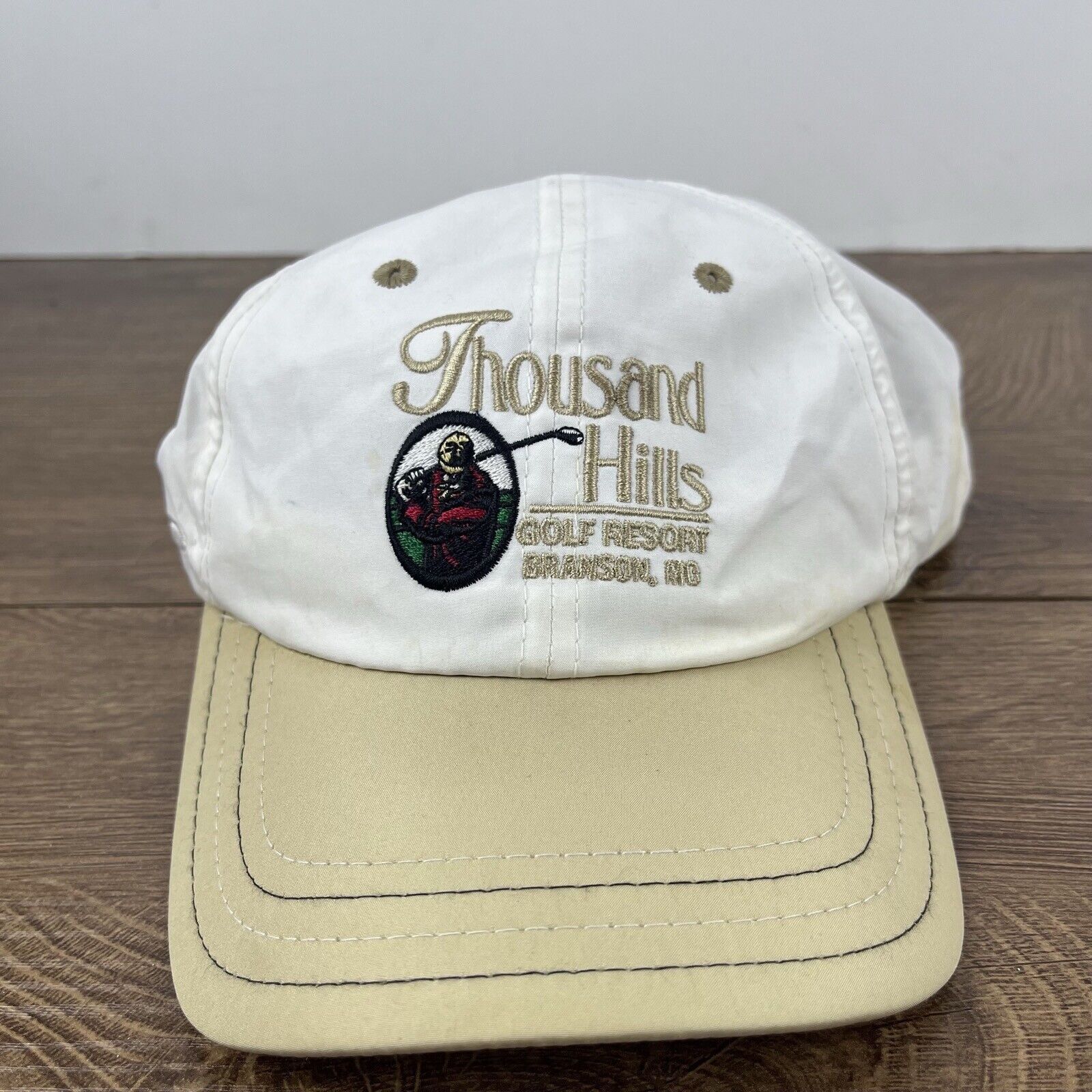 Other Thousand Hills Hat Golf Course White Adjustable Hat White Ad Size ONE SIZE - 5 Thumbnail