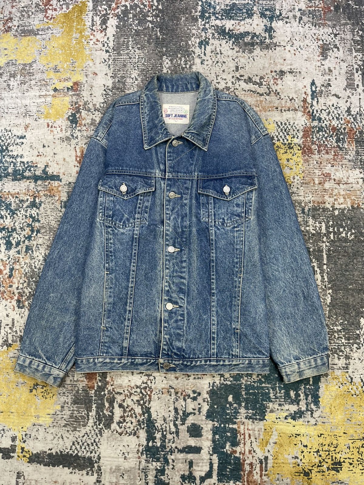 Vintage Vtg Lold Anthony Soft Jeaning Denim Jacket Size US L / EU 52-54 / 3 - 1 Thumbnail