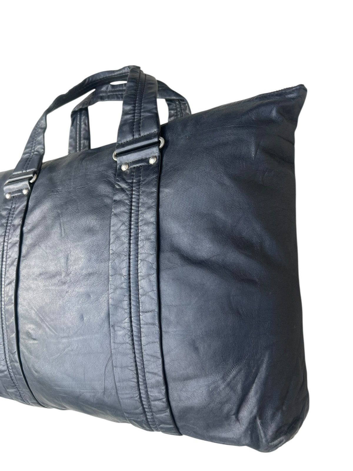 Leather Vintage 90s Martine Sitbon Distressed Patina Leather Bag Size ONE SIZE - 5 Thumbnail