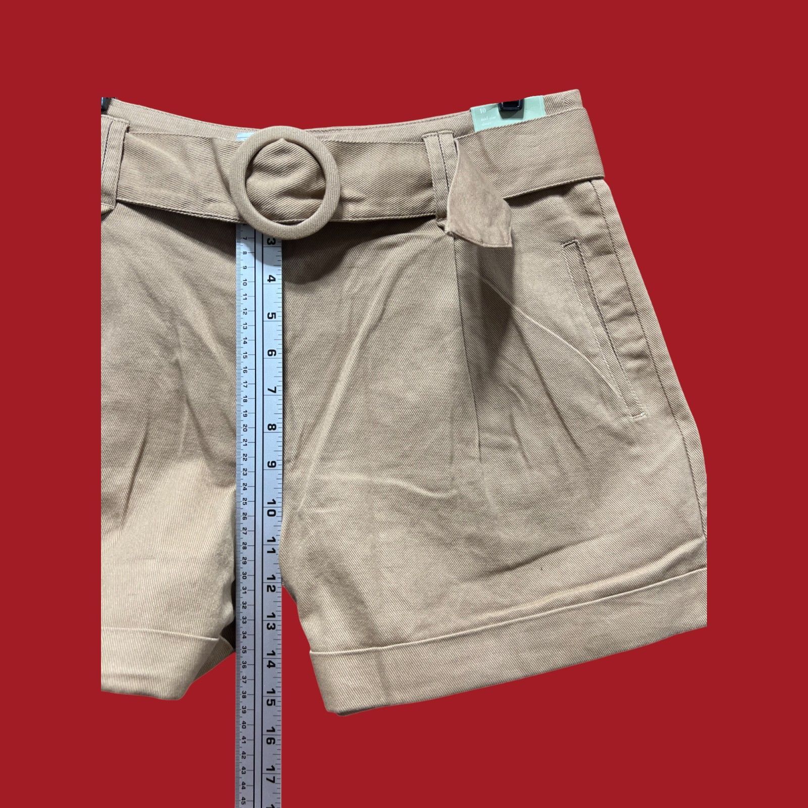 Other Ryegrass - Women's Mid-Rise Pleated Short - Brown - 10 Size 32" / US 10 / IT 46 - 8 Thumbnail