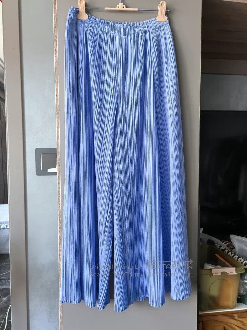 Issey Miyake Issey Miyake size:3 Light Blue-Purple Trousers Size 31" - 3 Thumbnail