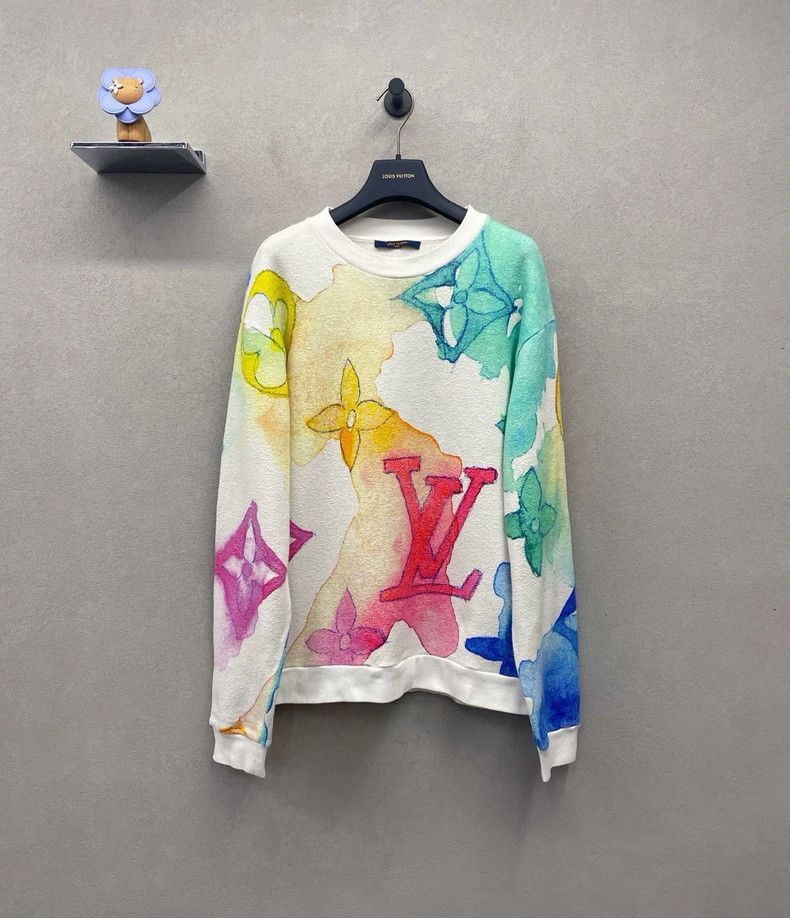 Louis Vuitton Louis Vuitton Crew Neck Pullover Ink Print Hoopless Classic Size US XL / EU 56 / 4 - 1 Thumbnail