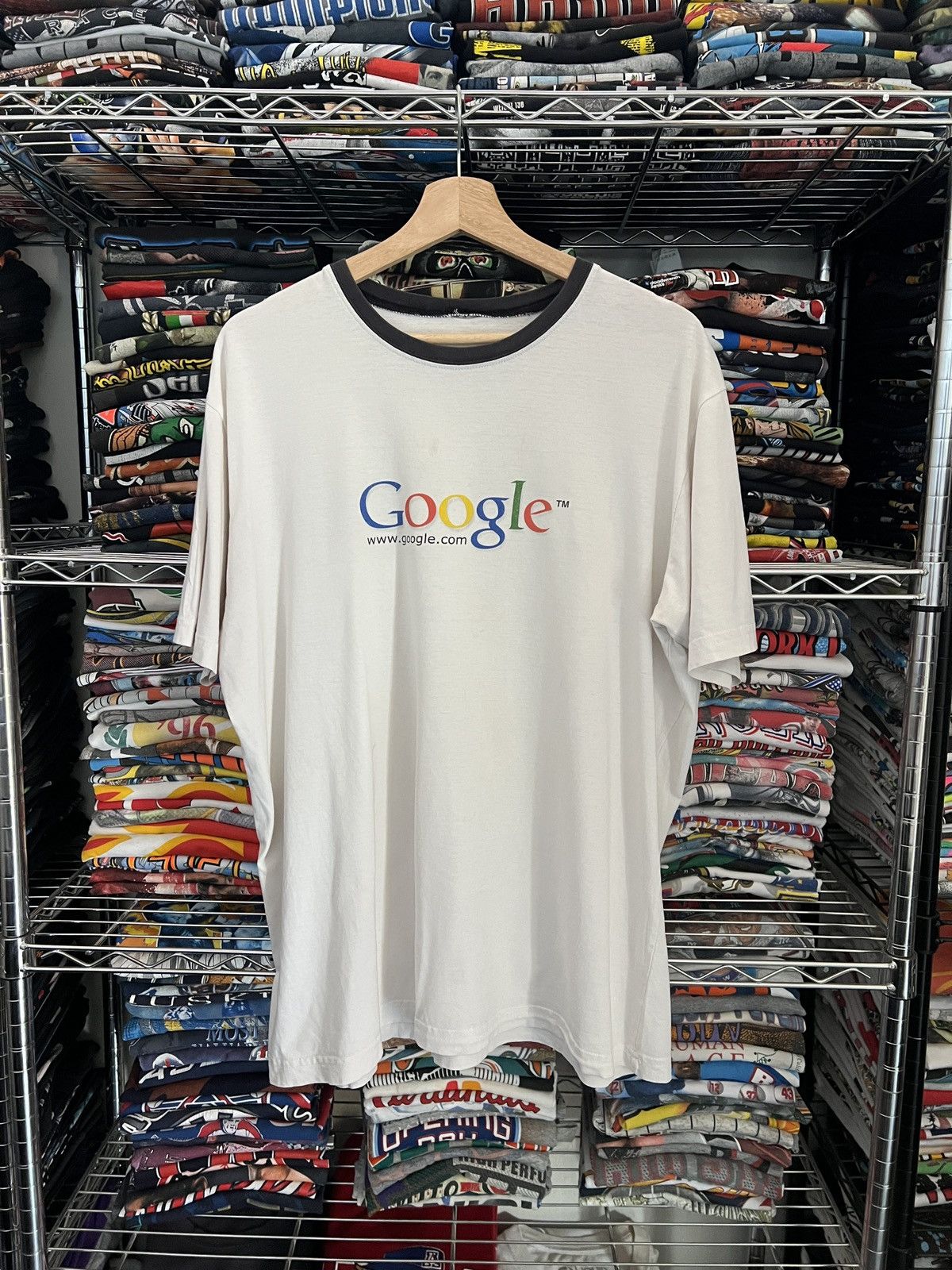 Microsoft 2000s www.google.com I’m Feeling Lucky Ringer Computer Tee Size US XL / EU 56 / 4 - 1 Thumbnail