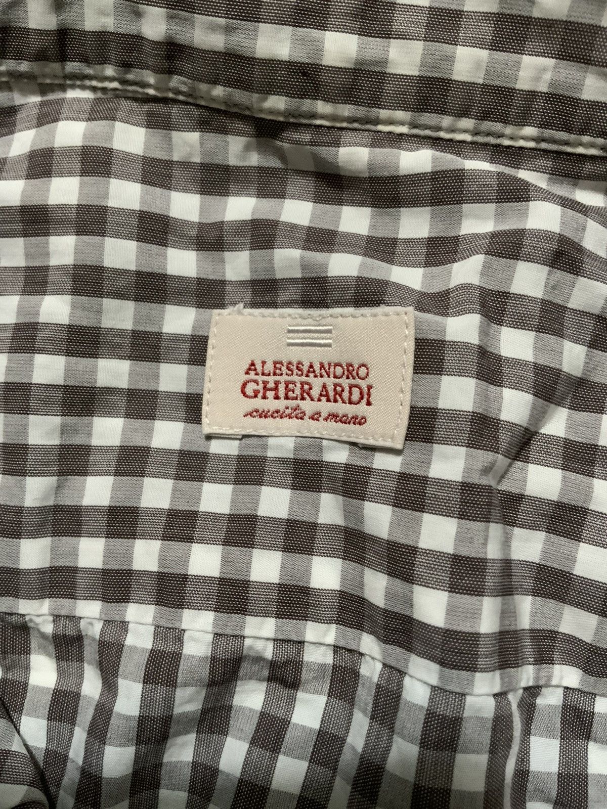 Other Alessandro Gherardi 100% Cotton Check Plaid Dress Shirt Size US S / EU 44-46 / 1 - 5 Thumbnail