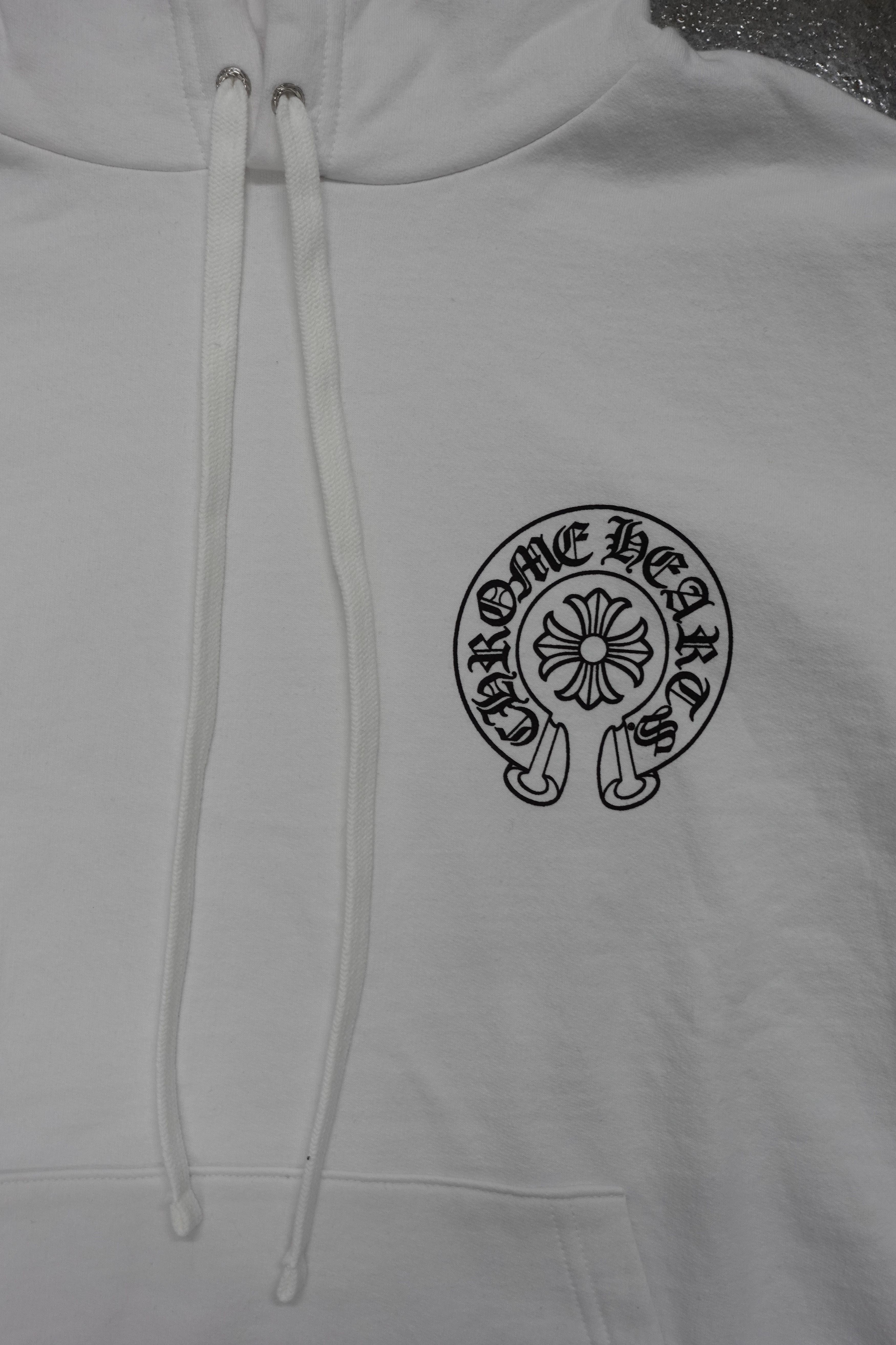 Chrome Hearts CHROME HEARTS MIAMI HORSESHOE PULLOVER HOODIE WHITE Size US M / EU 48-50 / 2 - 2 Thumbnail