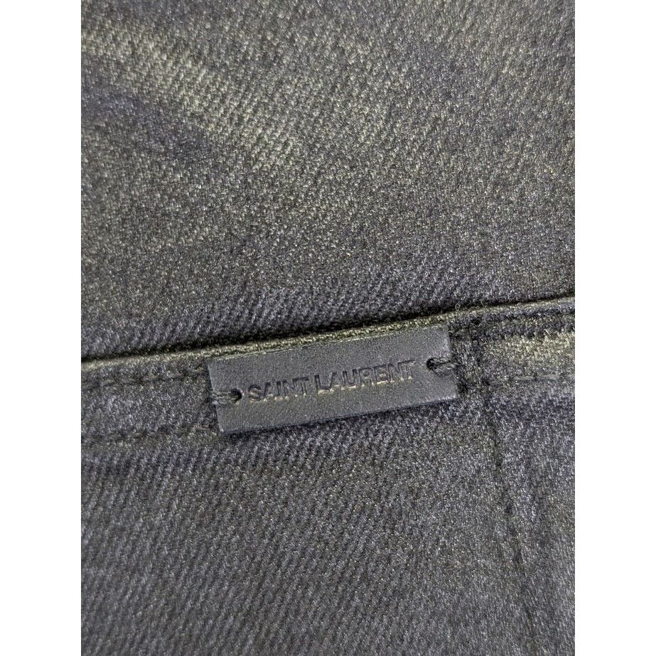 Saint Laurent Paris o1rshd1 Q:2 / Skinny 5 Pocket Low Nightrider Jeans in Black Size US 34 / EU 50 - 16 Thumbnail
