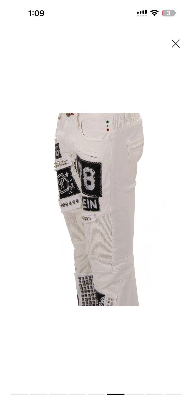 Philipp Plein Philipp Plein Denim “Ghetto Blaster” Studded Size US 32 / EU 48 - 6 Thumbnail