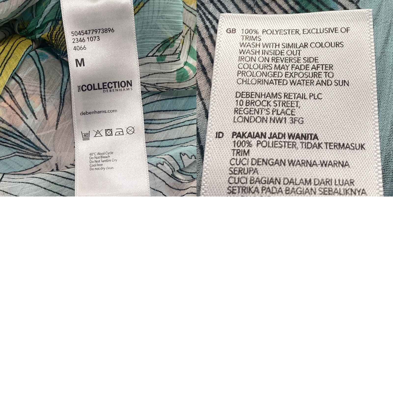 Vintage Debenhams The Collection Kimono Pullover Womens Medium Multicoloured Floral Short Sleeve V-Neck Casual Summer Regular Womens Size M / US 6-8 / IT 42-44 - 8 Thumbnail