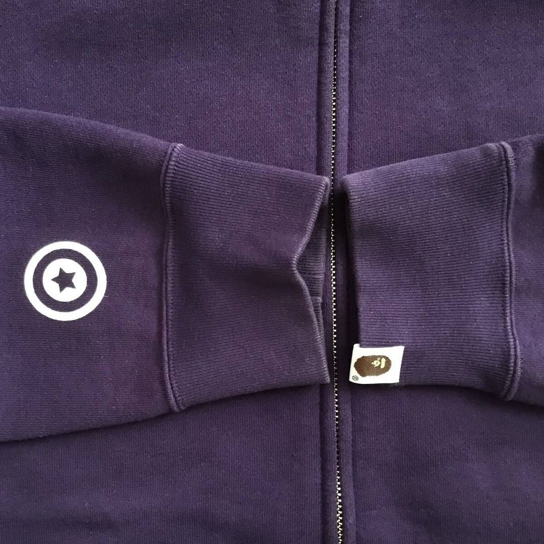 Bape BAPE camo × purple shark full zip hoodie a bathing ape Size US XL / EU 56 / 4 - 6 Thumbnail