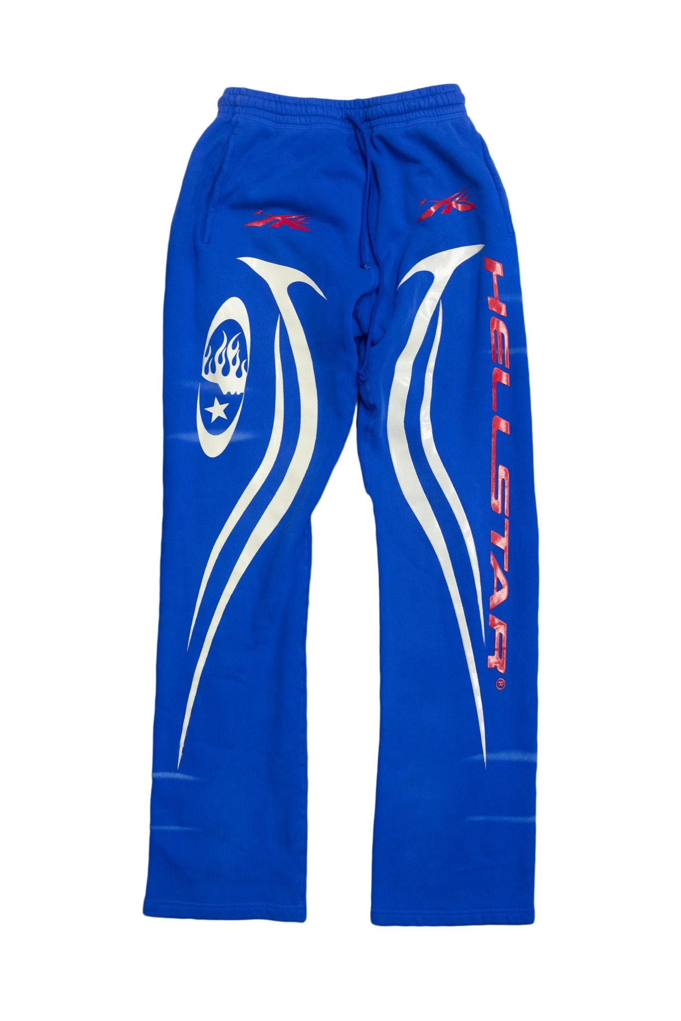 image of Hellstar Sports Sweatpants (Blue) - Size Medium in Yellow, Men's
