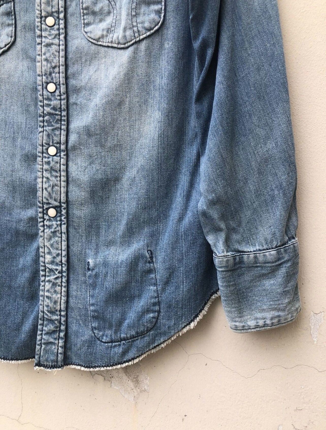 Blue Blue Japan Vintage Blue Blue Japan Mud Wash Denim Western Shirt Size US S / EU 44-46 / 1 - 12 Thumbnail