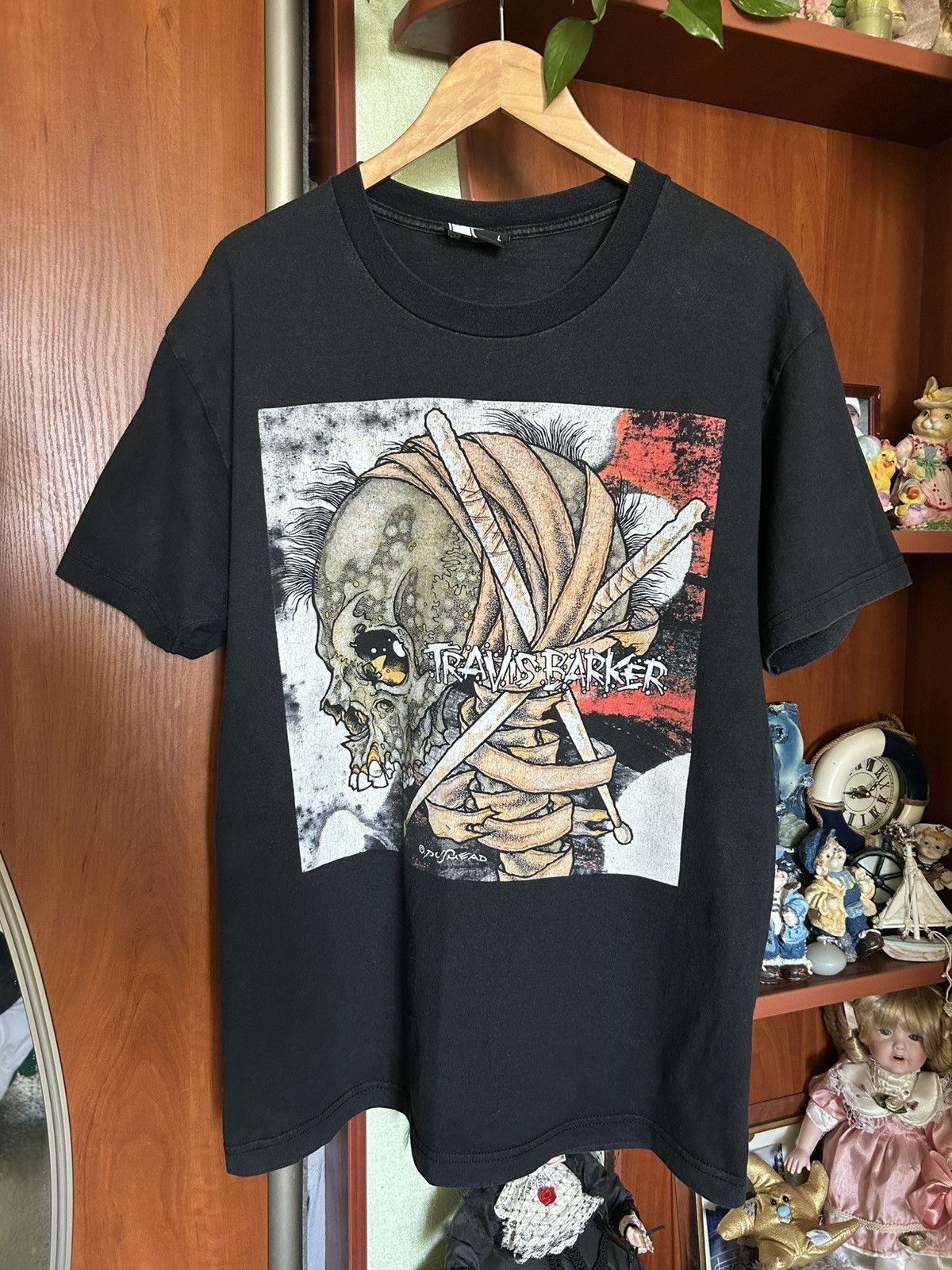 Band Tees × Famous Stars And Straps × Vintage RARE Travis Barker Pushead Famous stars & Straps T-shirt Size US L / EU 52-54 / 3 - 1 Thumbnail