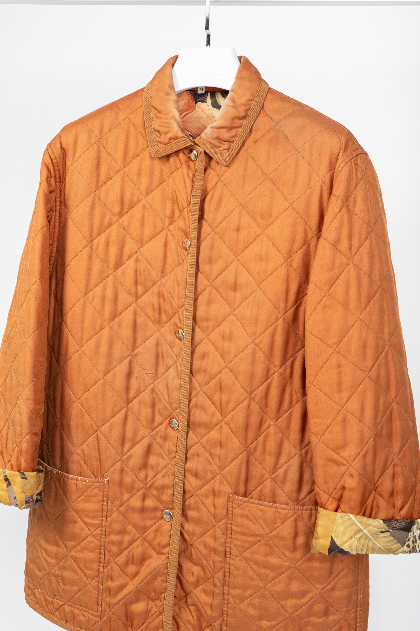 Salvatore Ferragamo Salvatore Ferragamo Vintage 90's Silk Quilted Coach Jacket Size M / US 6-8 / IT 42-44 - 3 Thumbnail