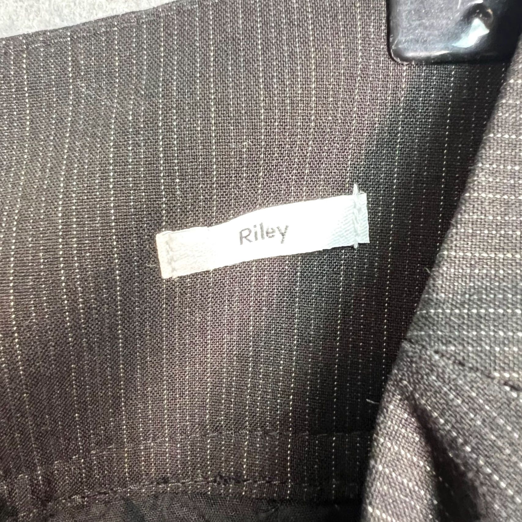 Calvin Klein Calvin Klein Womens Slim Fit Dress Pants Charcoal Pinstripe Riley Trousers Size 28" / US 6 / IT 42 - 4 Thumbnail