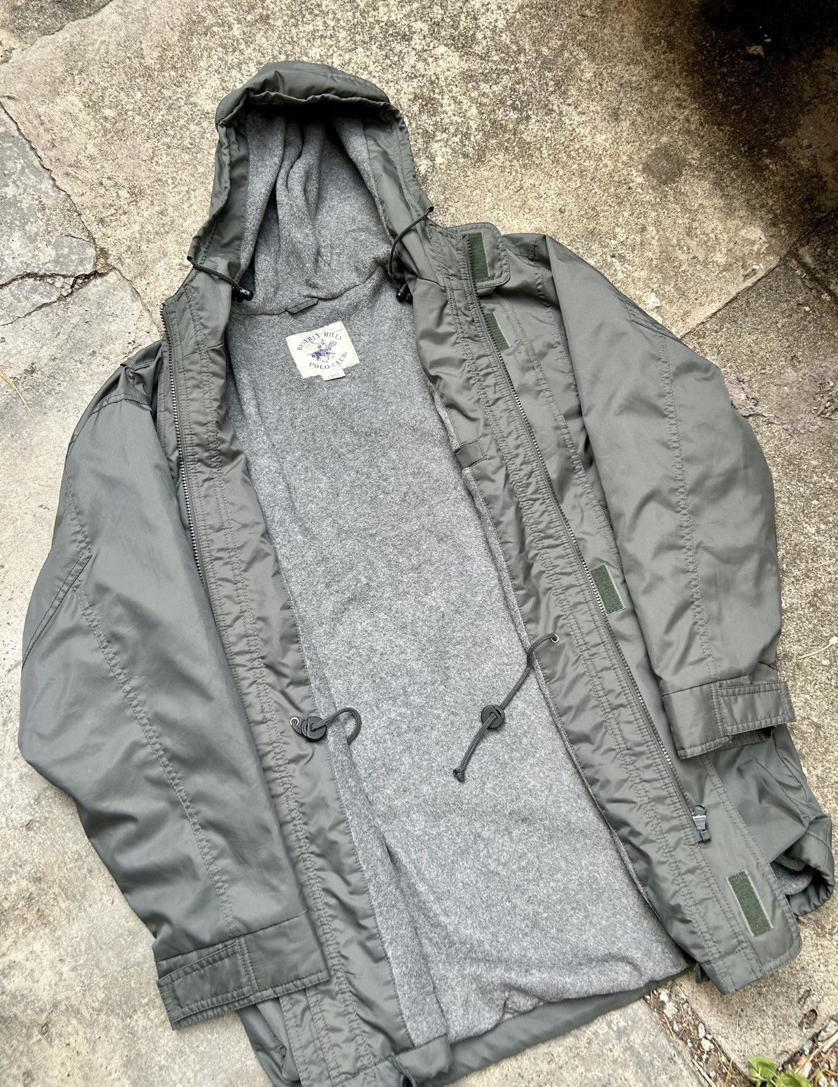 Vintage Polo Beverly Hills Polo Club Lined Fleece Nylon Parka Jacket Size US L / EU 52-54 / 3 - 3 Thumbnail