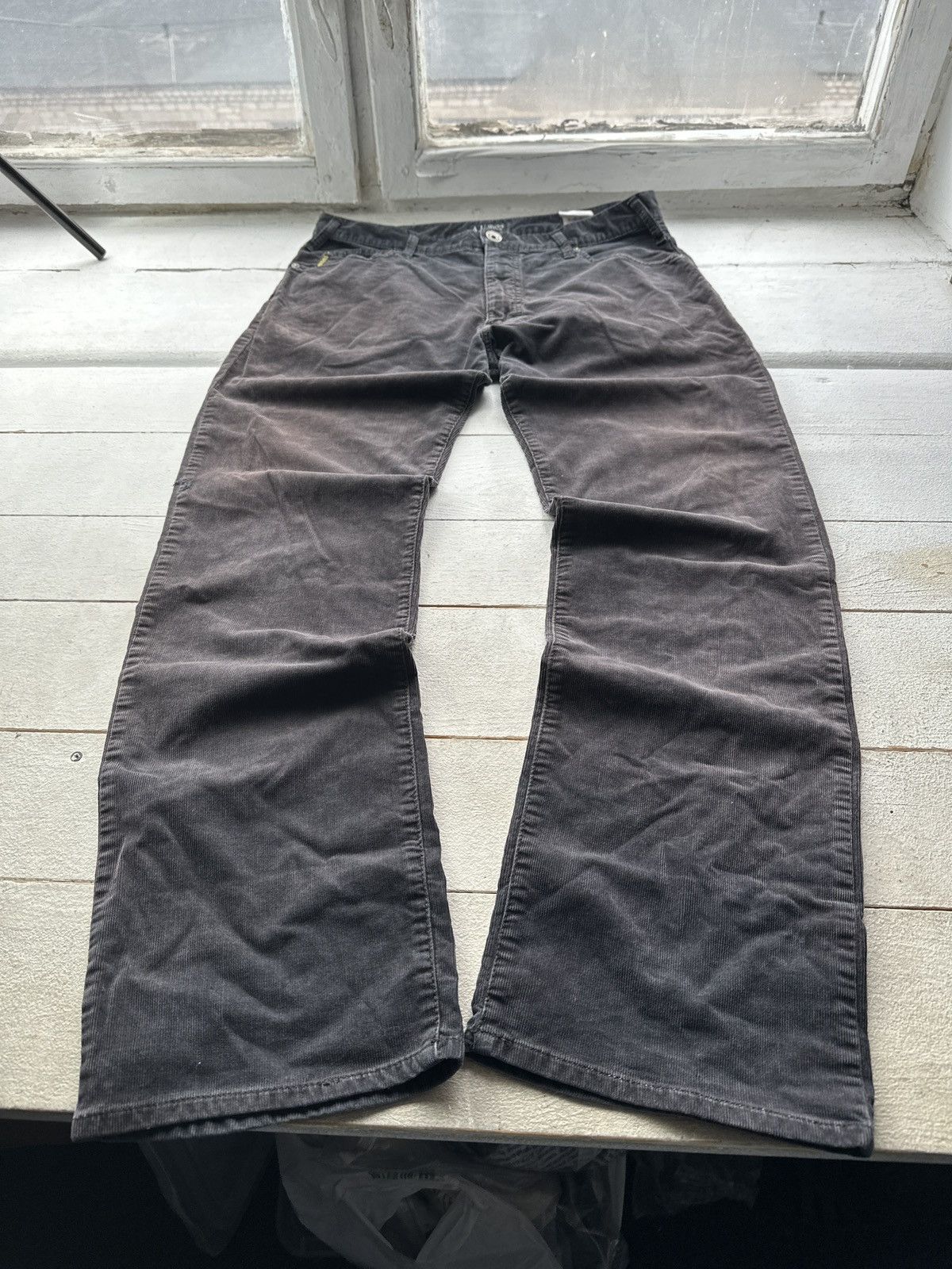 Giorgio Armani VNTG🚨90s Armani Jeans CORDUROY FADED BLACK Mens