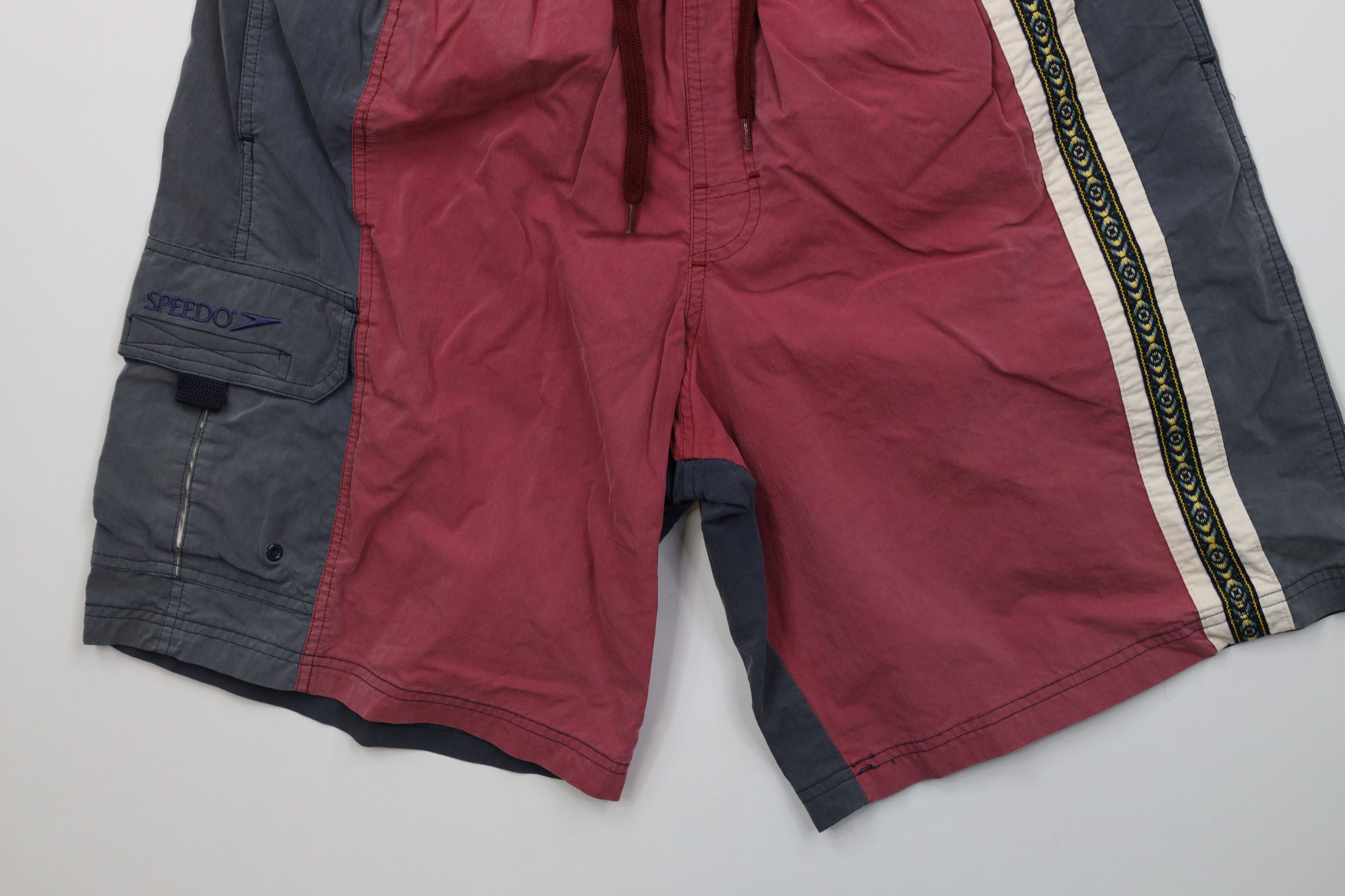 Speedo Vintage 90s Speedo Southwestern Block Lined Shorts Trunks Size US 34 / EU 50 - 4 Thumbnail