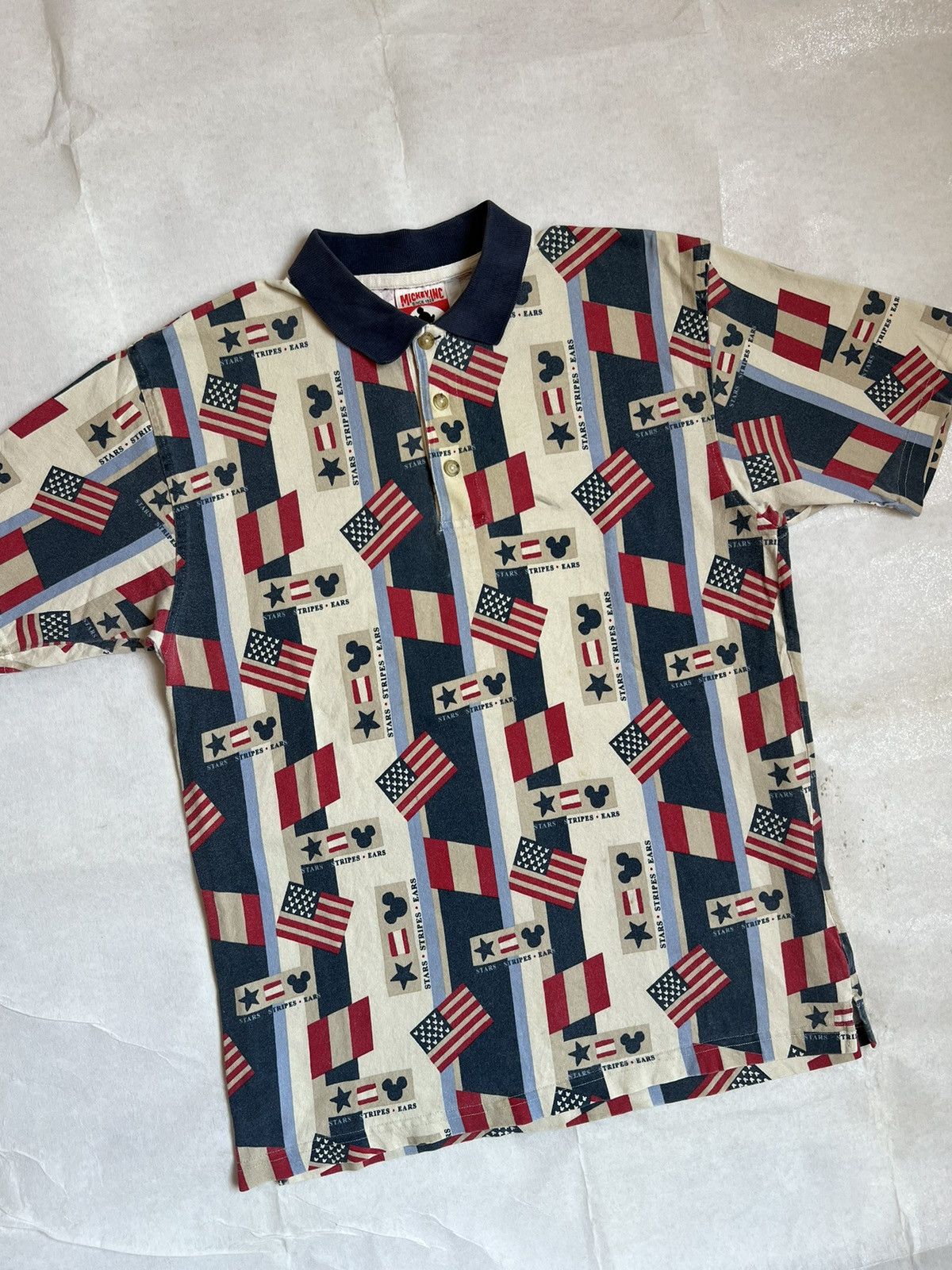 Disney Vintage Disney Mickey Mouse Overprint Polos Size US M / EU 48-50 / 2 - 2 Thumbnail