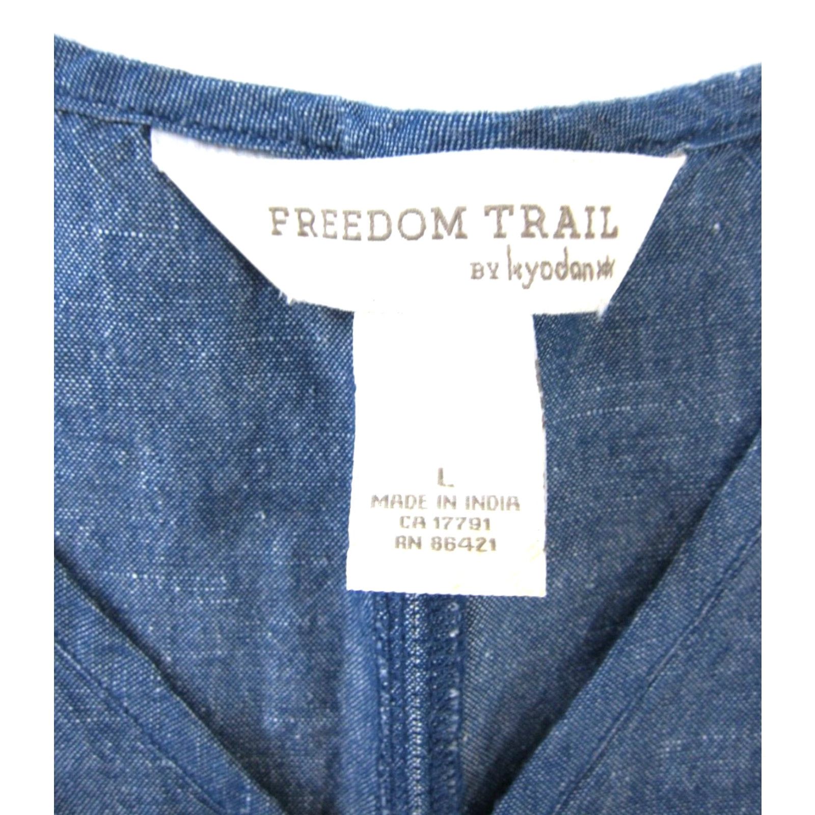 Kyodan Freedom Trail By Kyodan Linen Cotton Pocket Lagenlook Tunic Sheath Dress Large Size L / US 10 / IT 46 - 3 Thumbnail