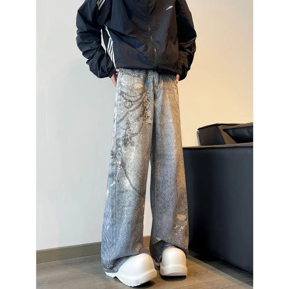 Japanese Brand × Jean Retro loose straight leg micro flared jeans Size US 34 / EU 50 - 1 Thumbnail
