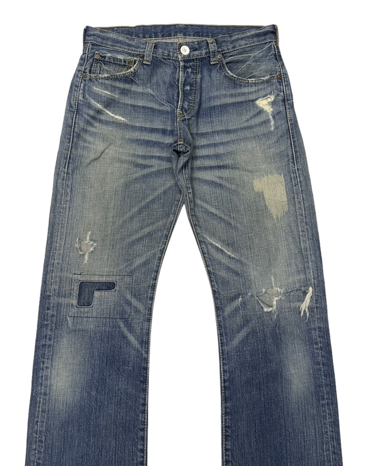 If Six Was Nine 🔥Levi’s 507 Distressed Patchwork Denim Jeans Size US 32 / EU 48 - 5 Thumbnail