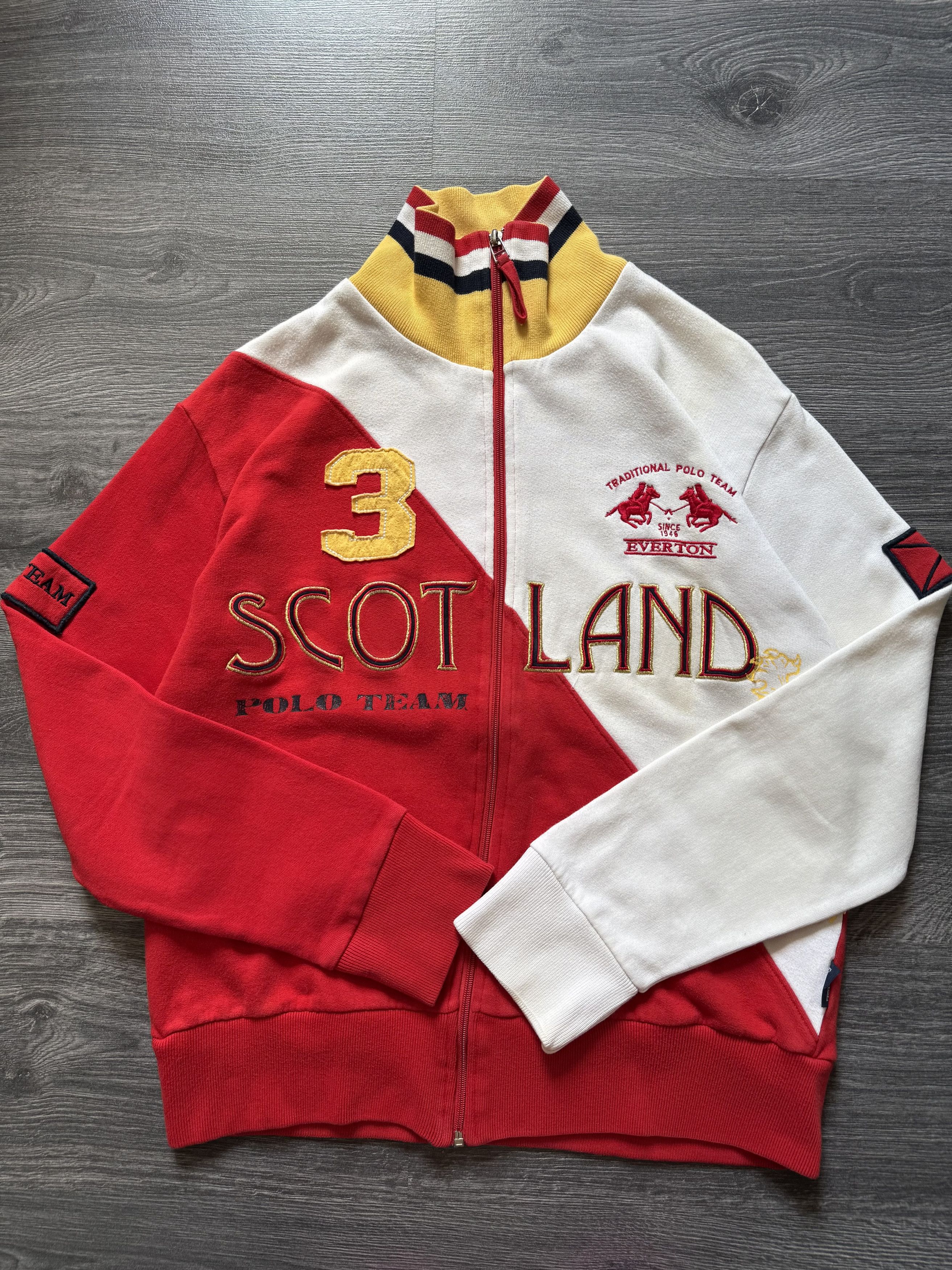 Vintage Scotland Everton Polo Team Zip Pullover La Martina style Size US M / EU 48-50 / 2 - 4 Thumbnail