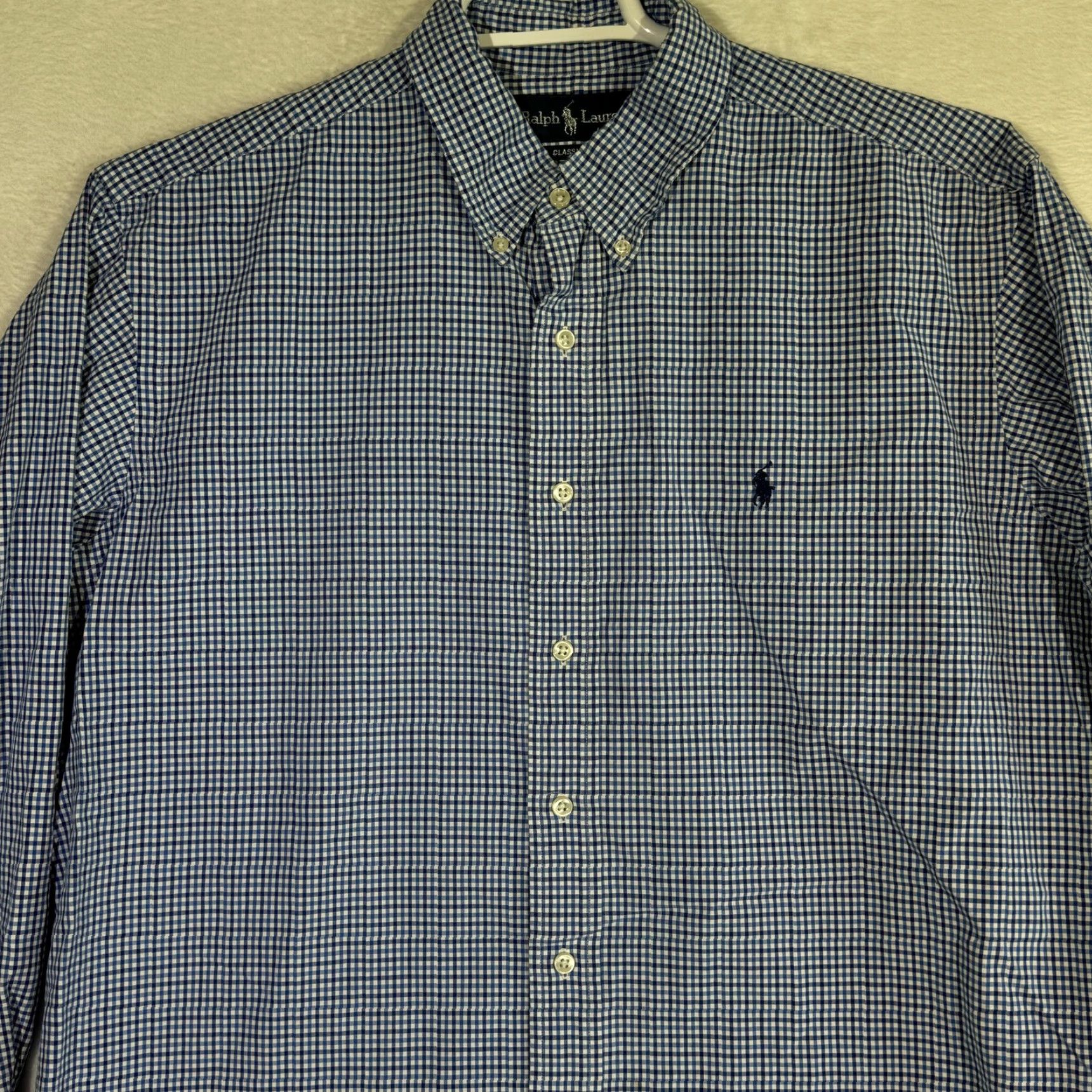 Ralph Lauren Ralph Lauren Shirt Mens XL Blue Checked Classic Fit Button-Down Long Sleeve Size US XL / EU 56 / 4 - 5 Thumbnail