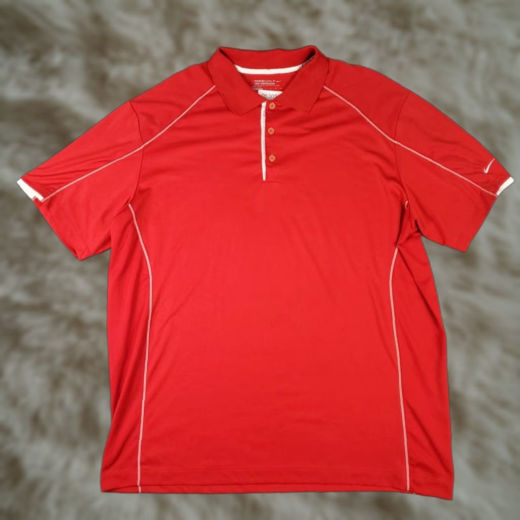 Nike Nike Polo Shirt Mens 2XL Red Swoosh Golf Casual Short Sleeve Size US XXL / EU 58 / 5 - 1 Thumbnail