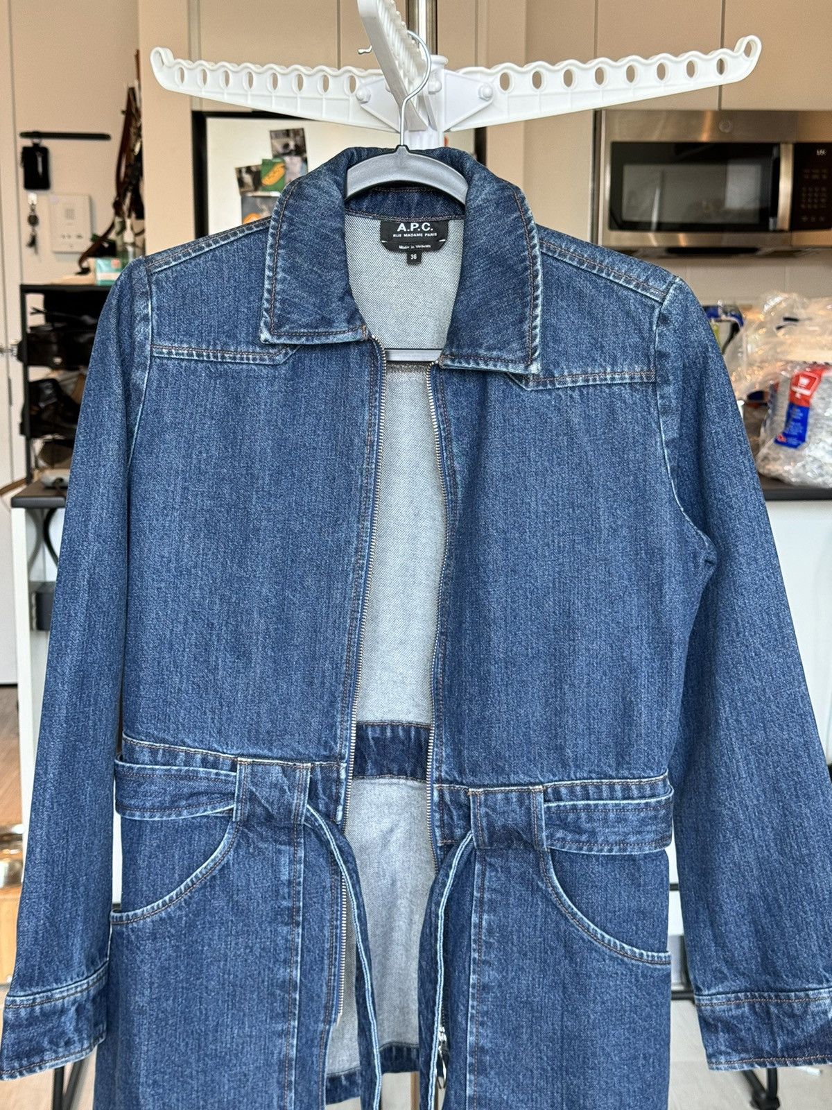 Image of A P C Denim Jacket, Women's (Size Small)