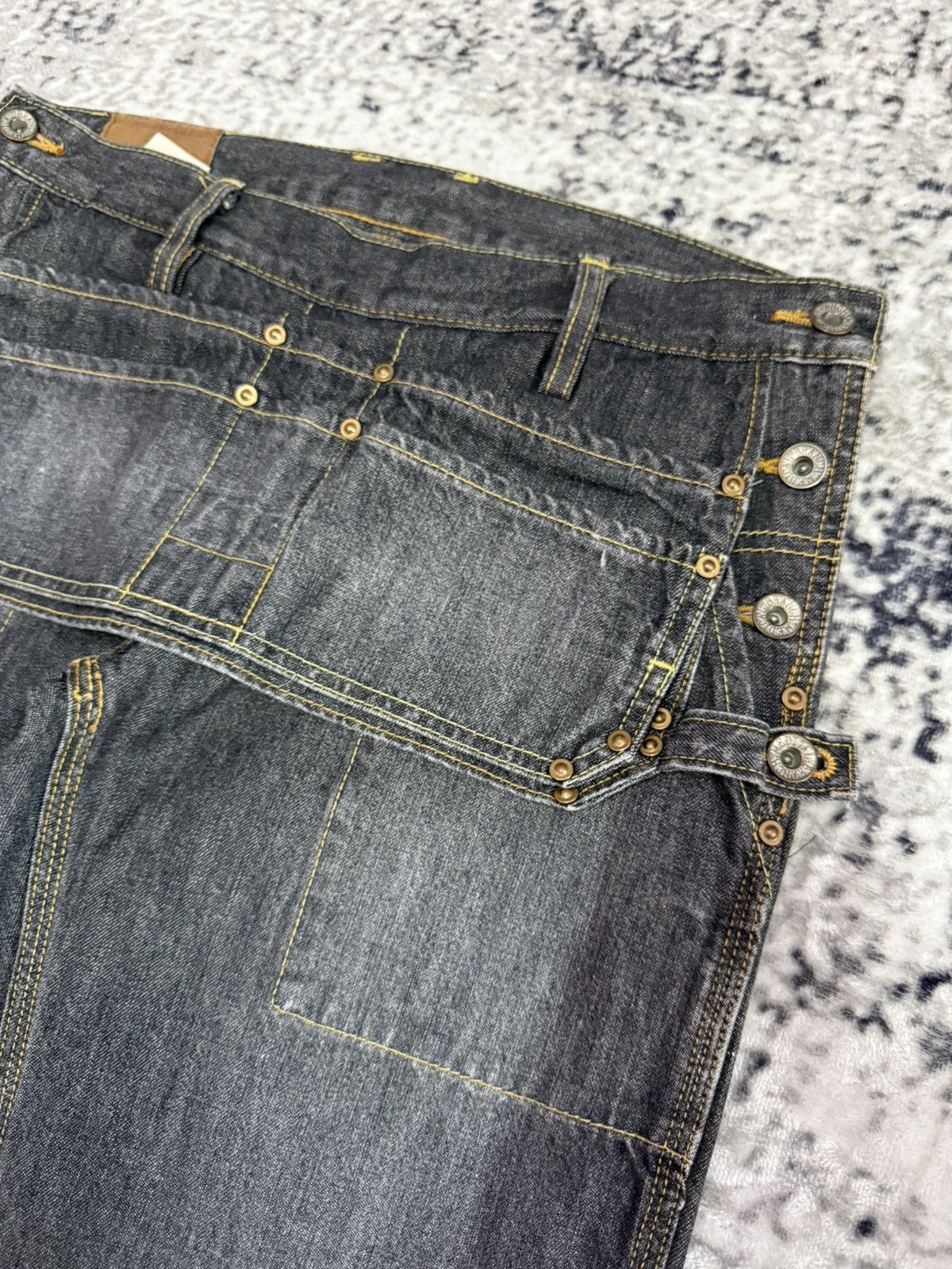 Le Grande Bleu (L.G.B.) First Step Japan 50s Reissue Work Wear Flare Jeans Size US 29 - 5 Thumbnail