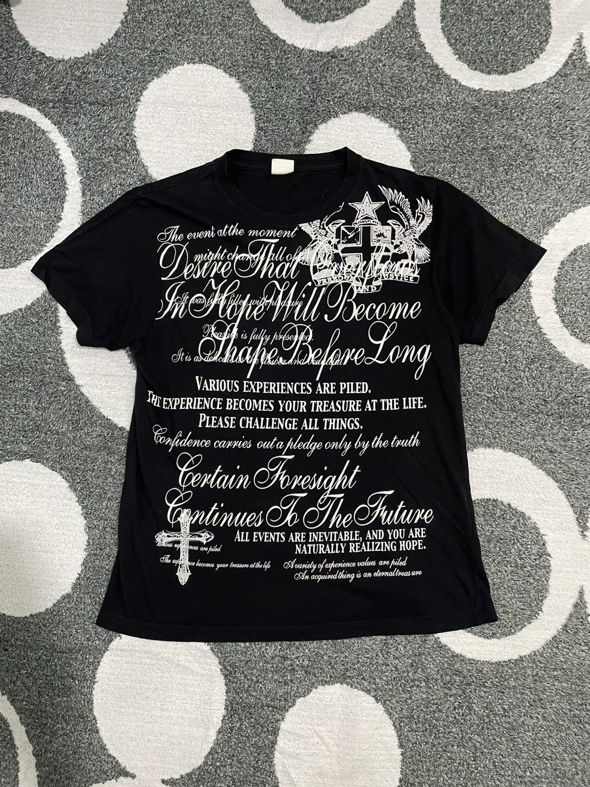 Japanese Brand BEAUMONT CARR POEM TEE Size US M / EU 48-50 / 2 - 1 Thumbnail