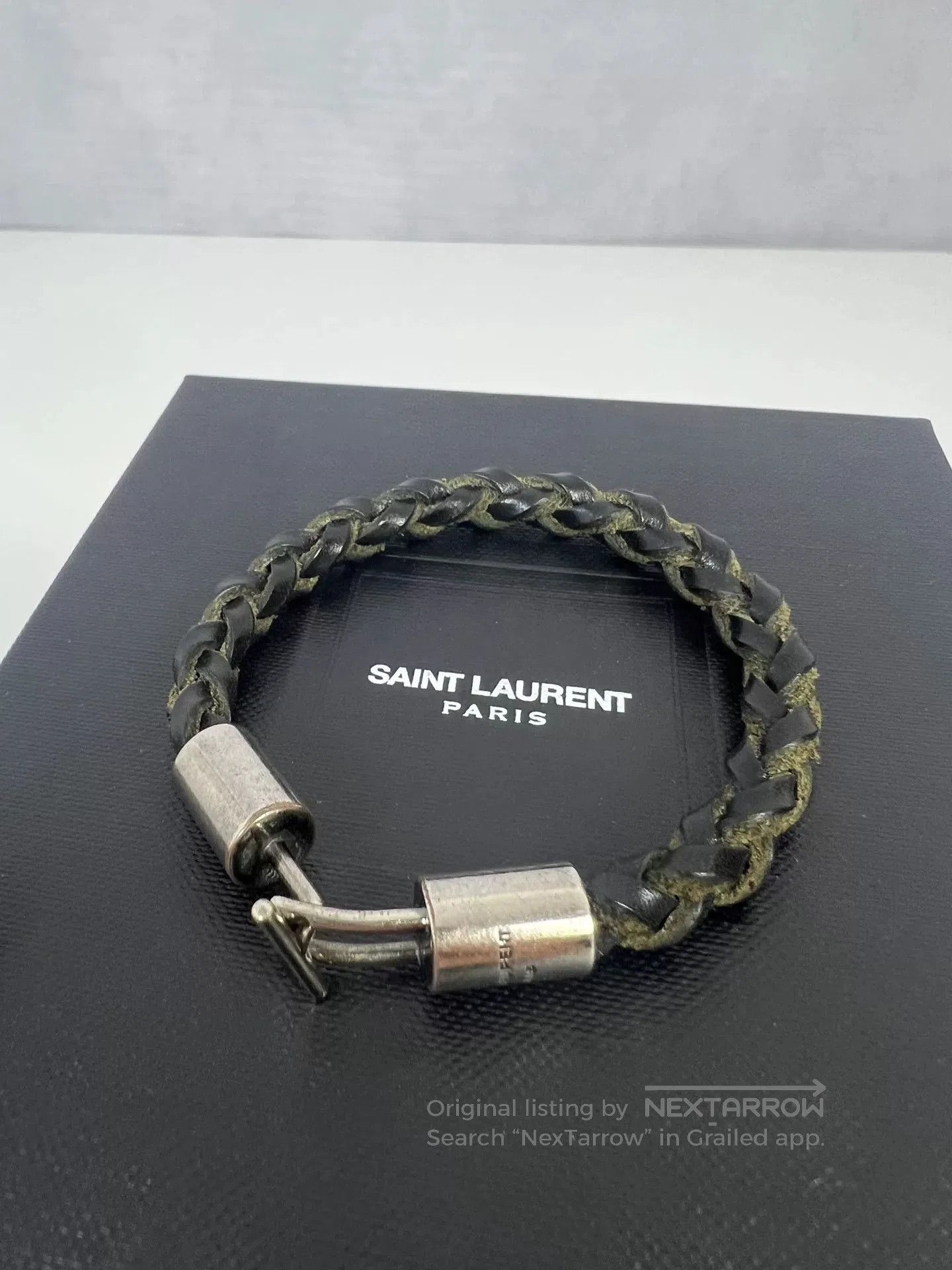 Saint Laurent Paris Saint Laurent Braided Leather Bracelet. Size ONE SIZE - 1 Thumbnail