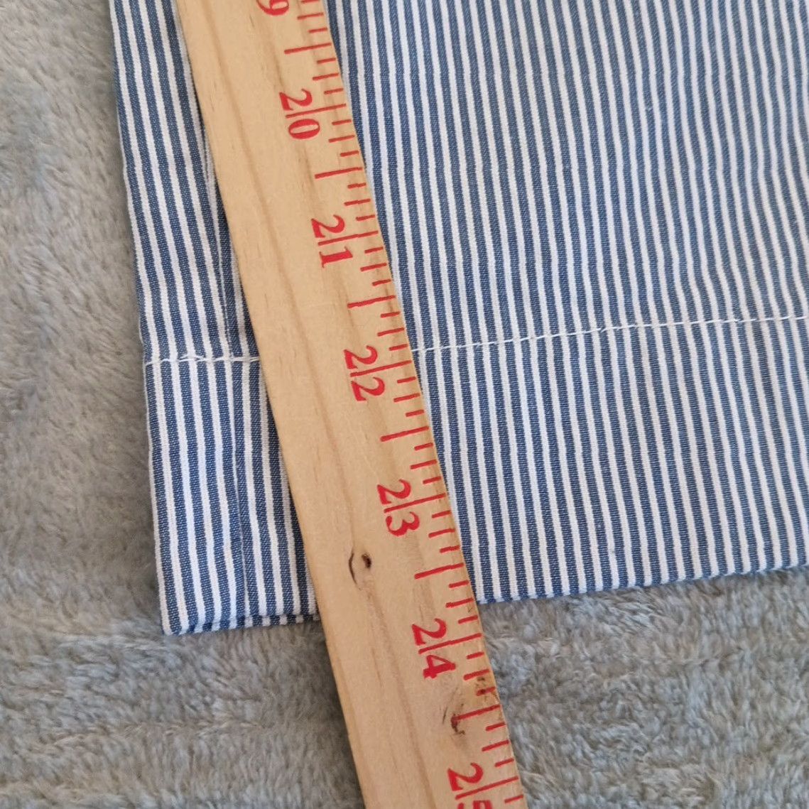 Talbots Talbots Pants Womens Size 10 Cropped Straight Pockets Blue Striped Mid Rise 35x24 Regular Inseam 24" Size 32" / US 10 / IT 46 - 5 Thumbnail