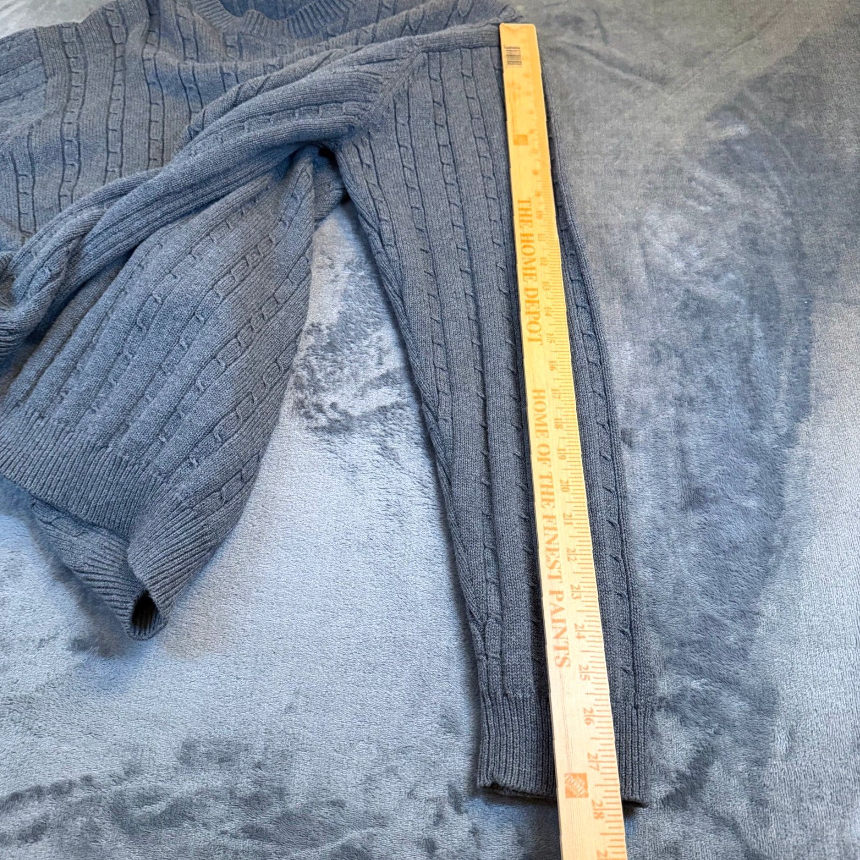 Izod IZOD Cable Knit Sweater Gray 100% Cotton Crewneck Long Sleeve Mens XL Pullover Size US XL / EU 56 / 4 - 7 Thumbnail
