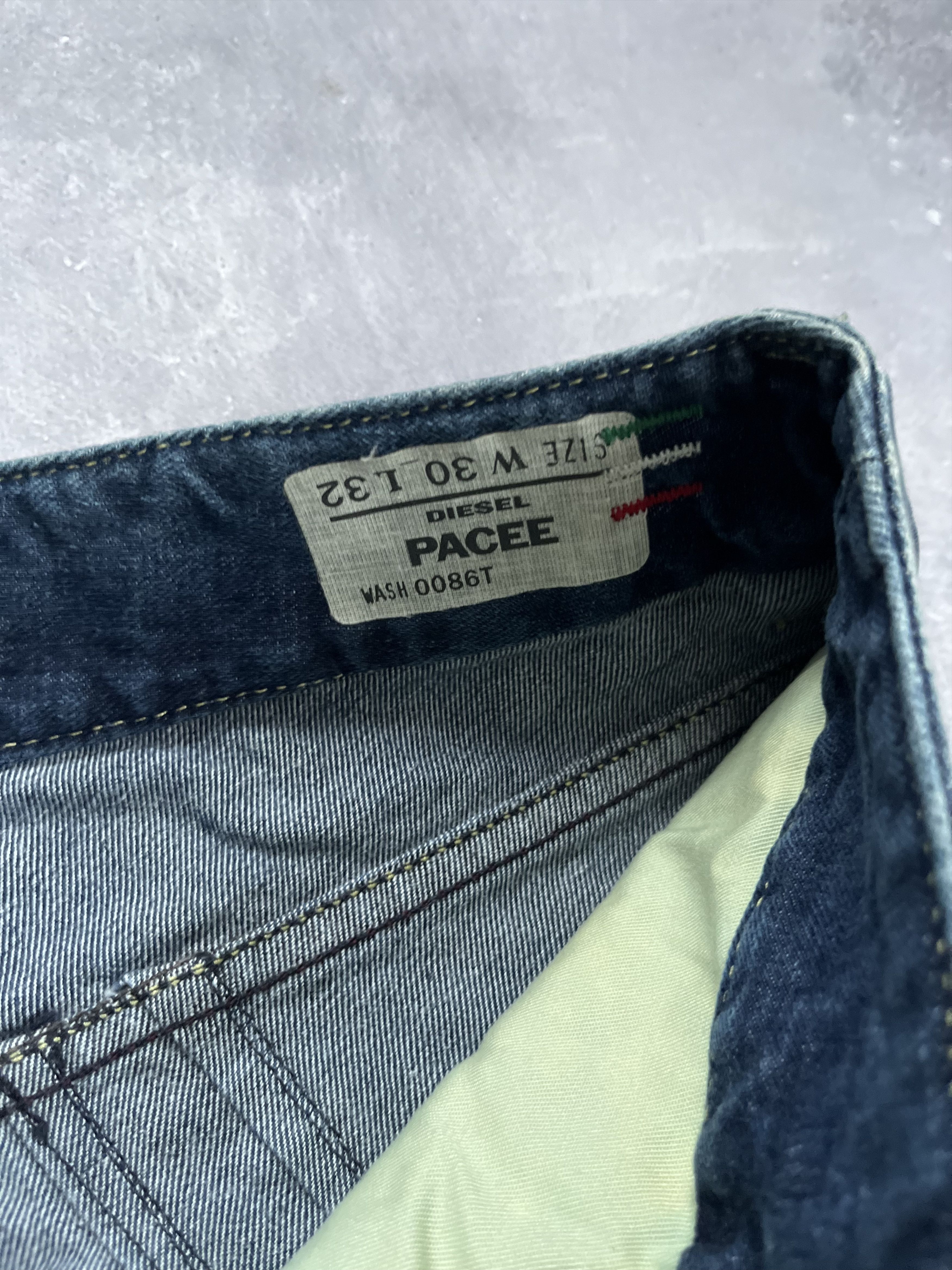 Diesel DIESEL PACEE BLUE JEANS Wide Leg Logo Embroidered Vintage Size 30" / US 8 / IT 44 - 10 Thumbnail