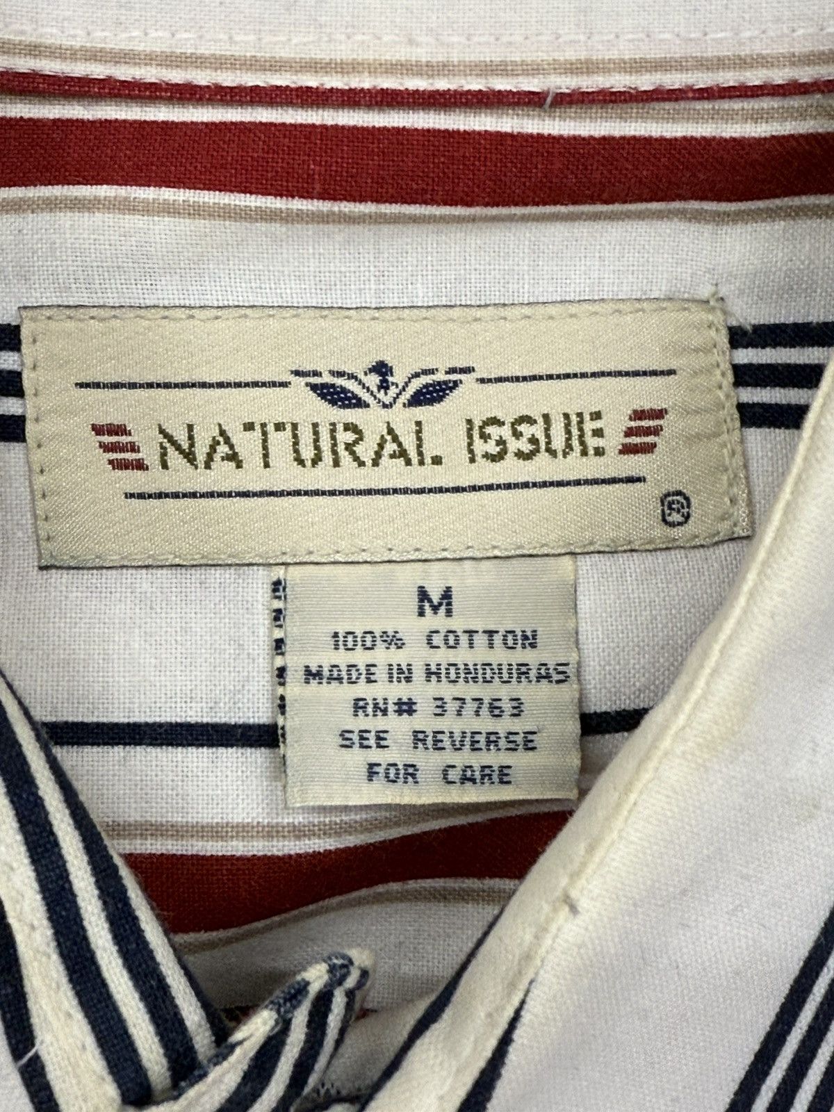 Vintage Vintage 90s Natural Issue Striped Single Stitch Shirt Size US XL / EU 56 / 4 - 3 Thumbnail