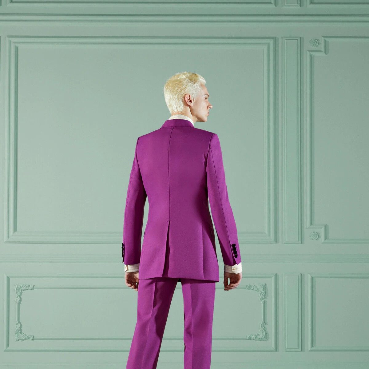 Gucci o1s1wg110125 Formal Jacket With Velvet Detail Purple/Black Size US M / EU 48-50 / 2 - 7 Thumbnail