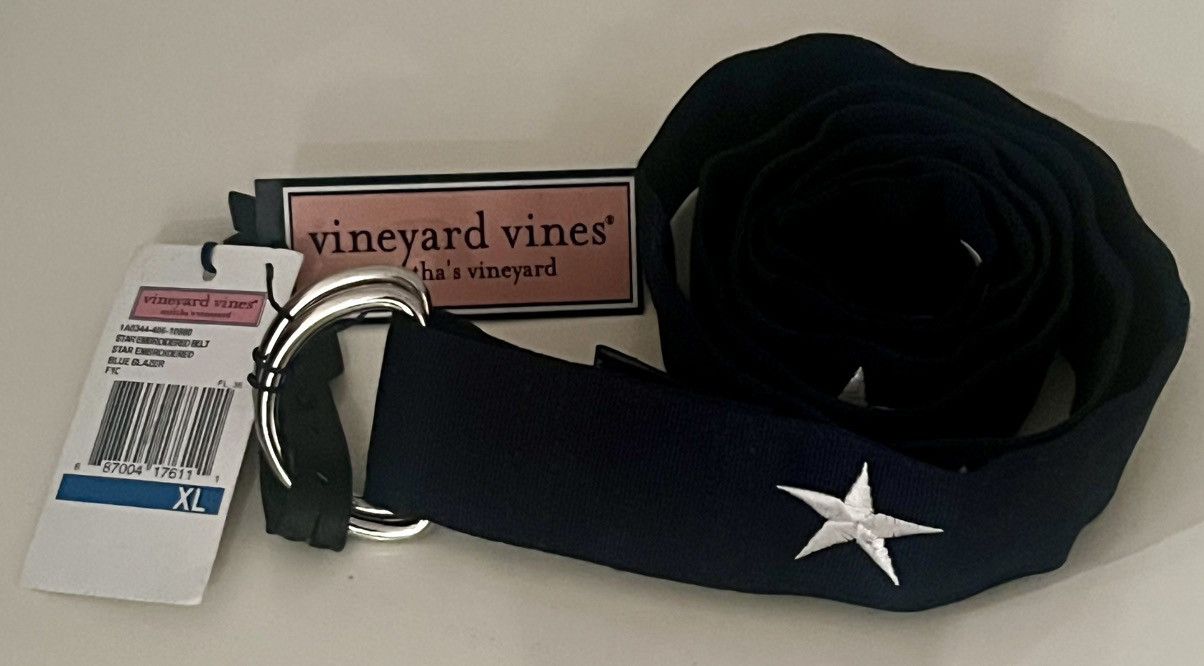Vineyard Vines Authentic Vineyard Vines Star Embroidered belt blue blazer Size 40 - 3 Thumbnail