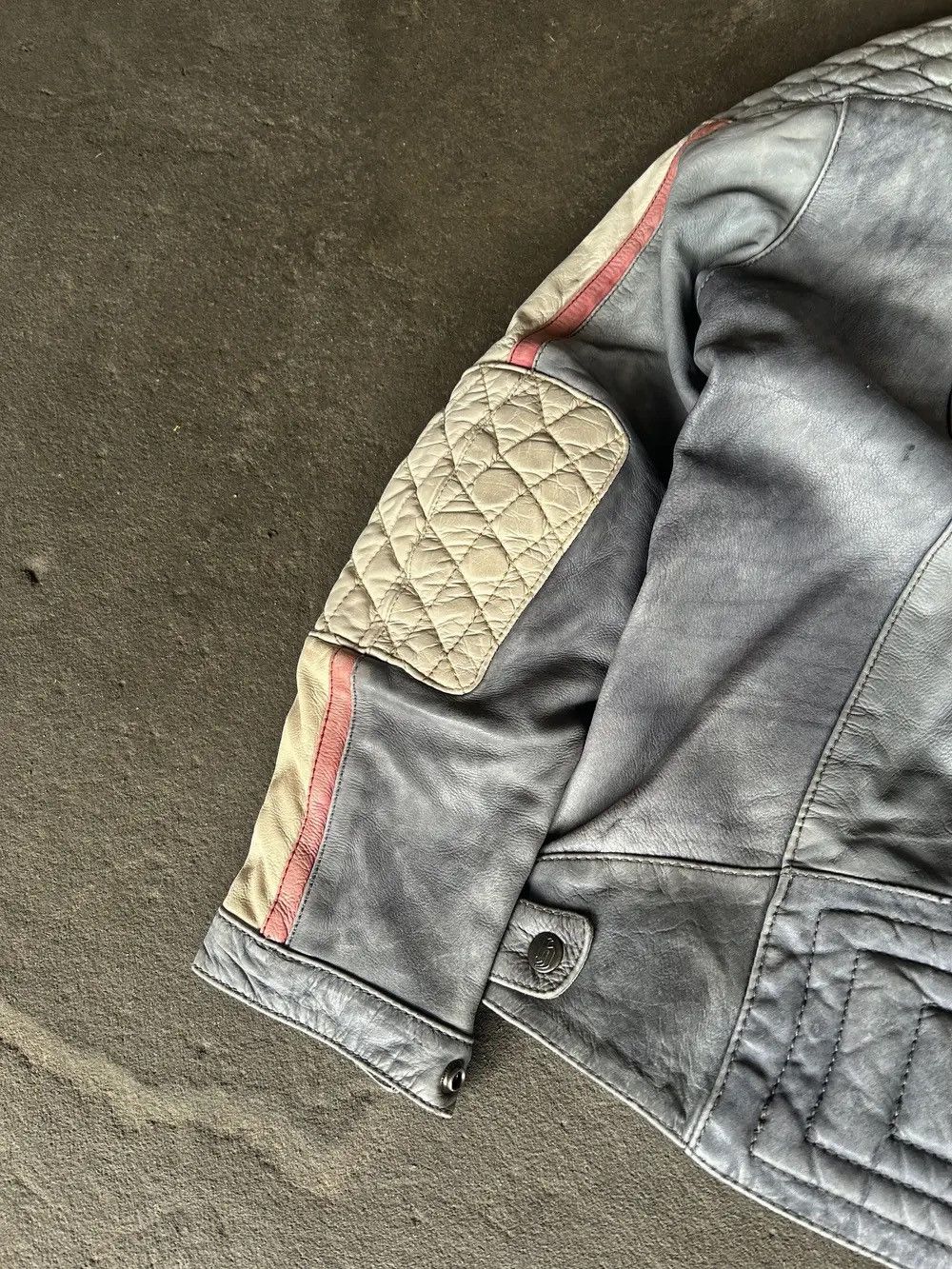 Hysteric Glamour VINTAGE MARLBORO FERRARI STYLE WASHED RACING LEATHER JACKET Size US M / EU 48-50 / 2 - 5 Thumbnail