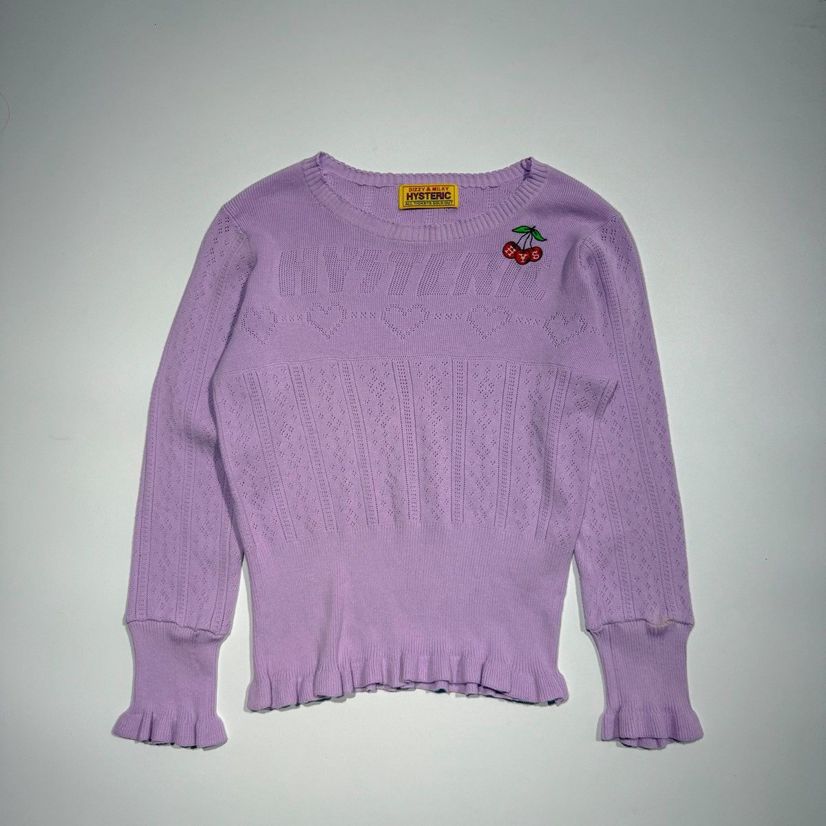 Hysteric Glamour Hysteric Glamour Triple Cherry Embroidered Ruffle Knit Size ONE SIZE - 2 Thumbnail