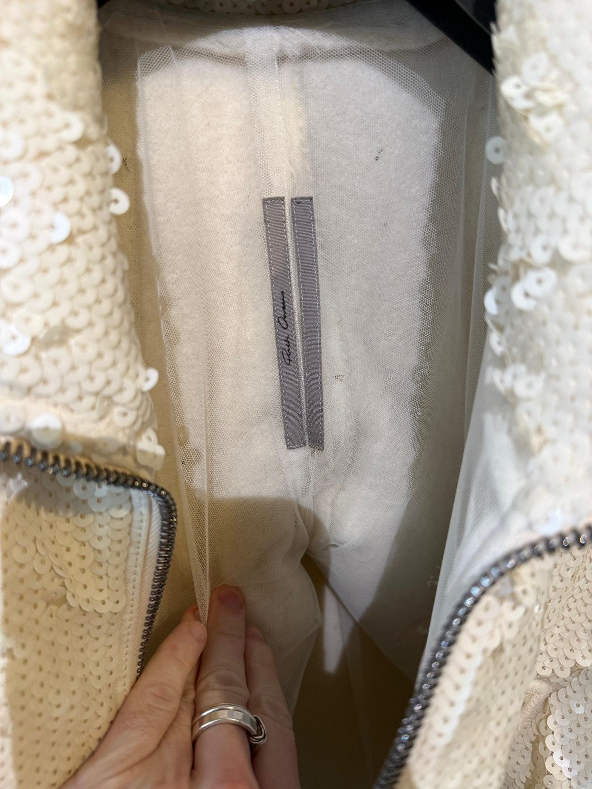 Rick Owens RICK OWENS Draculimo Embroidered Jacket Milk Size M / US 6-8 / IT 42-44 - 6 Thumbnail