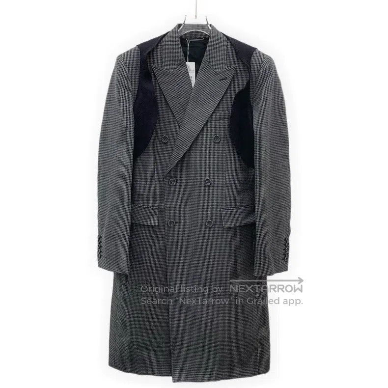 Dior Dior 22 dark gray checkered wool lapel double-breasted lon Size US S / EU 44-46 / 1 - 1 Thumbnail
