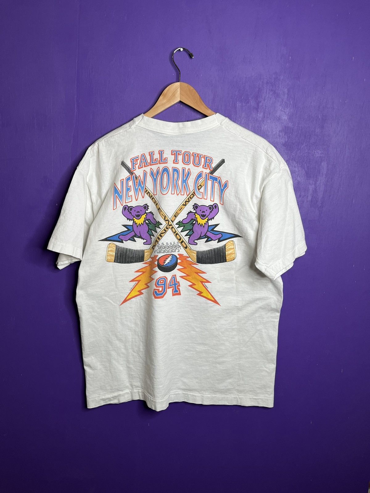 Band Tees × Vintage Vintage 1994 Grateful Dead New York hockey t-shirt Size US XL / EU 56 / 4 - 2 Thumbnail