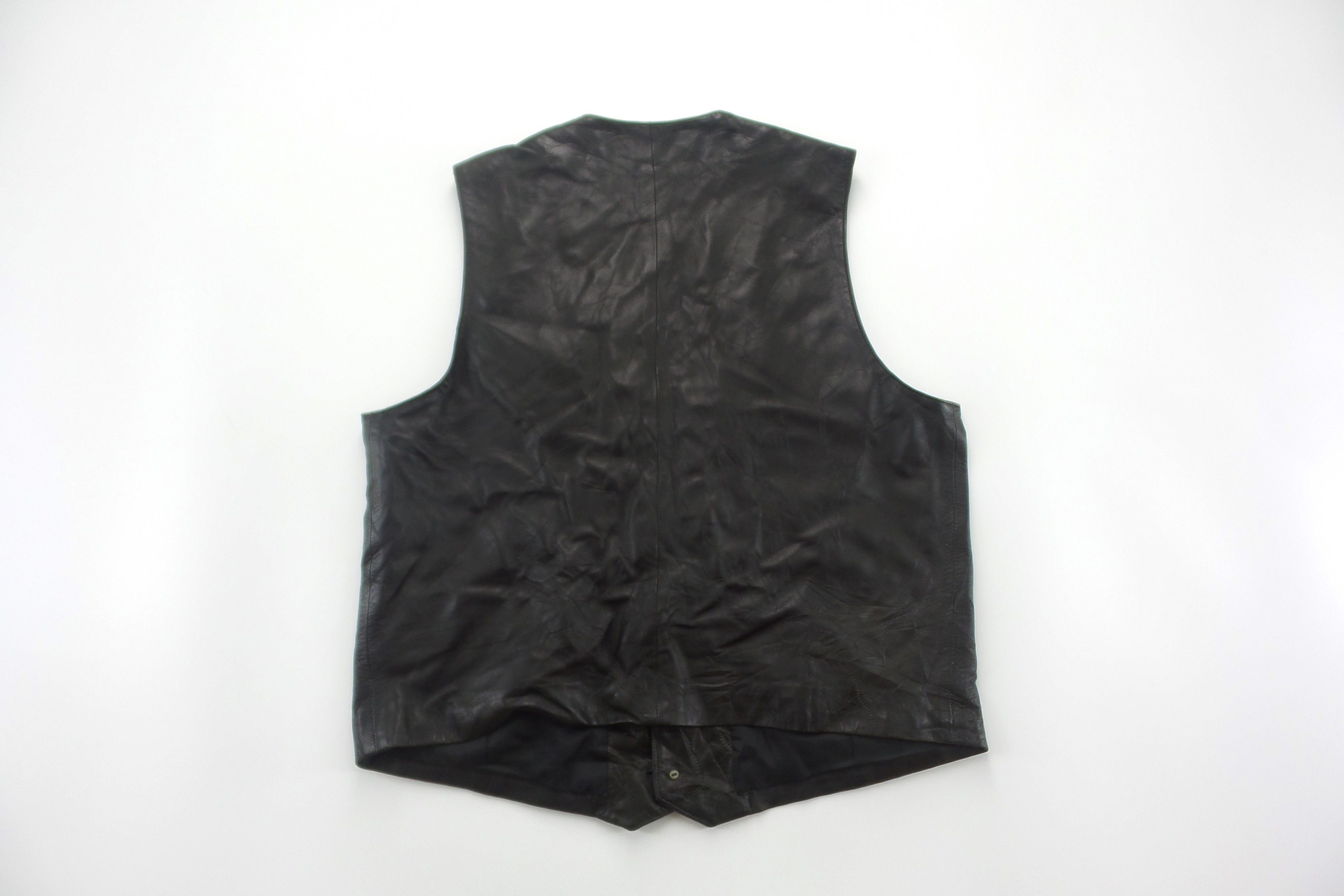 Leather × Vintage Vintage Wrinkle Leather Vests Size US M / EU 48-50 / 2 - 2 Thumbnail