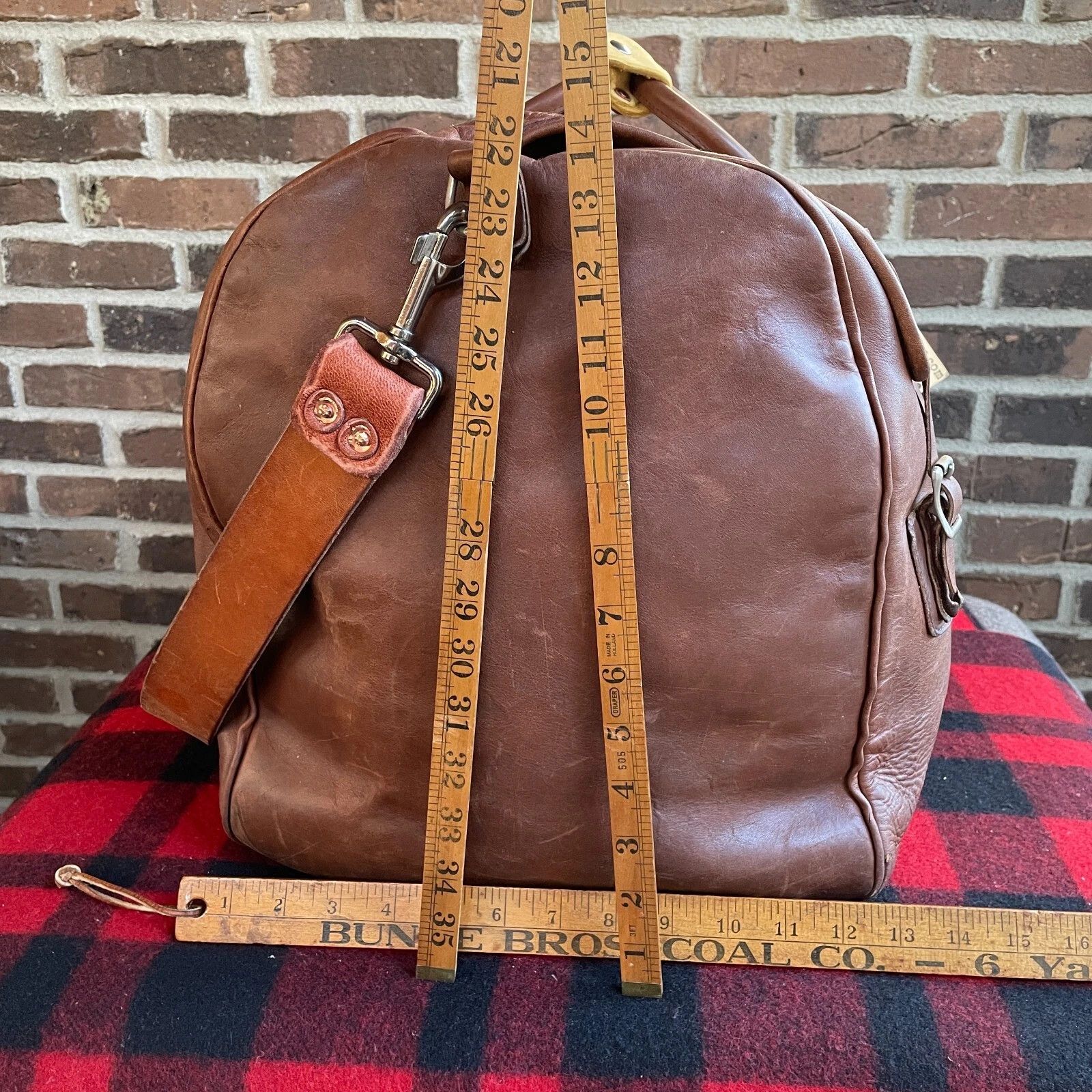 Other RARE VINTAGE 1970s GOKEY CUSTOM LEATHER XL DUFFEL BAG R$4898 Size ONE SIZE - 12 Thumbnail